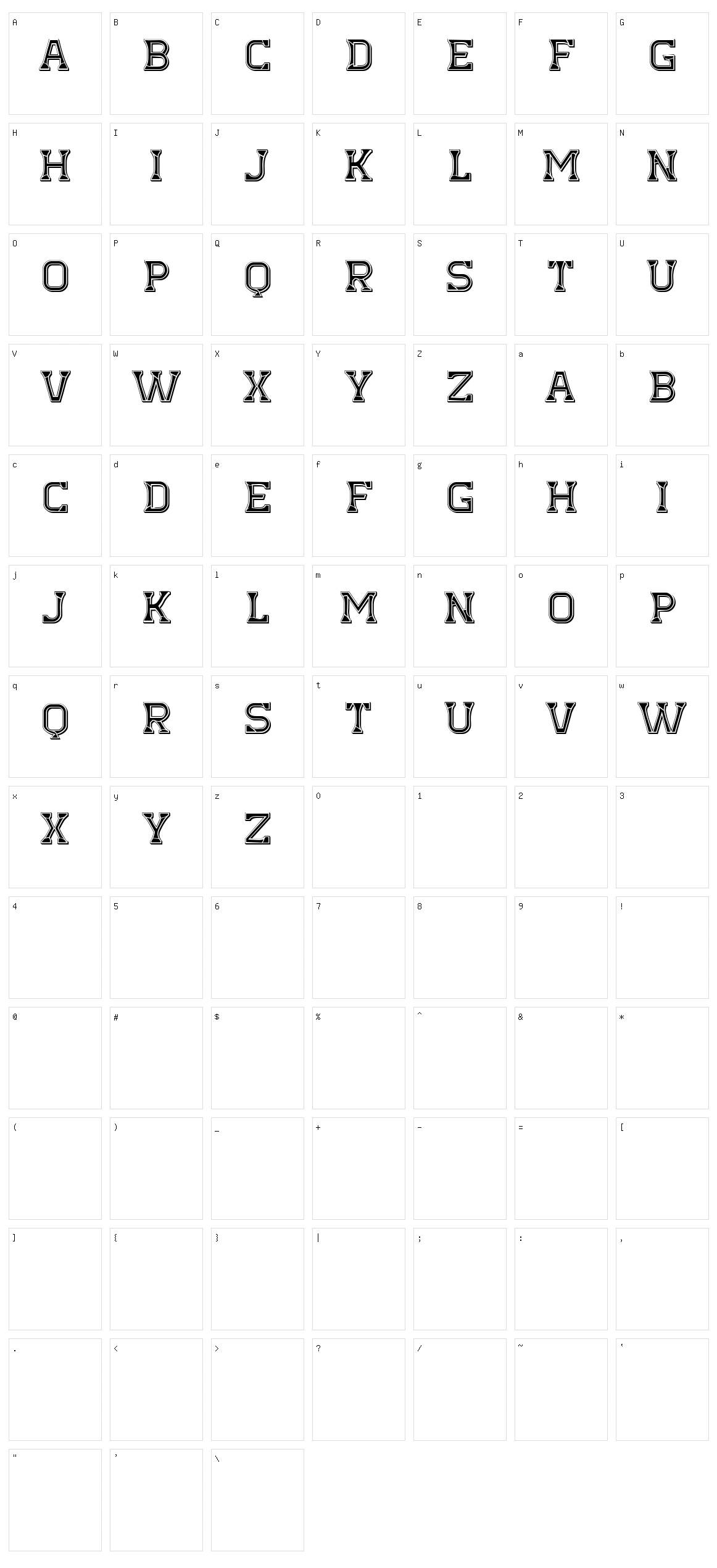 Bahar Character Set
