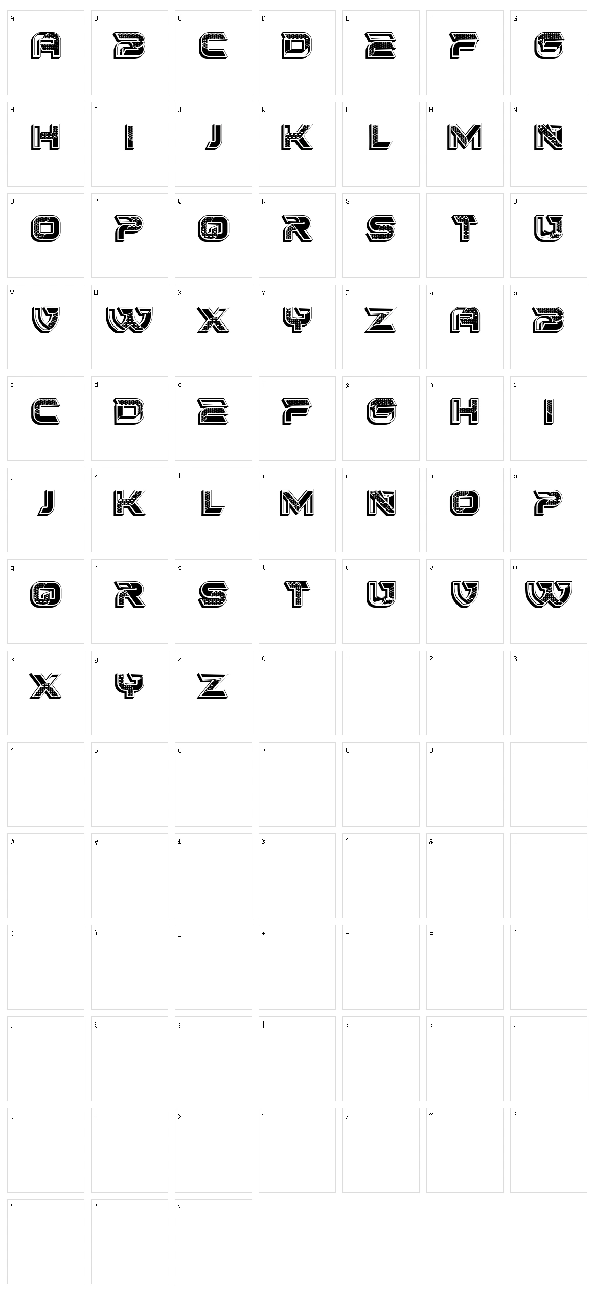 Bambola Character Set