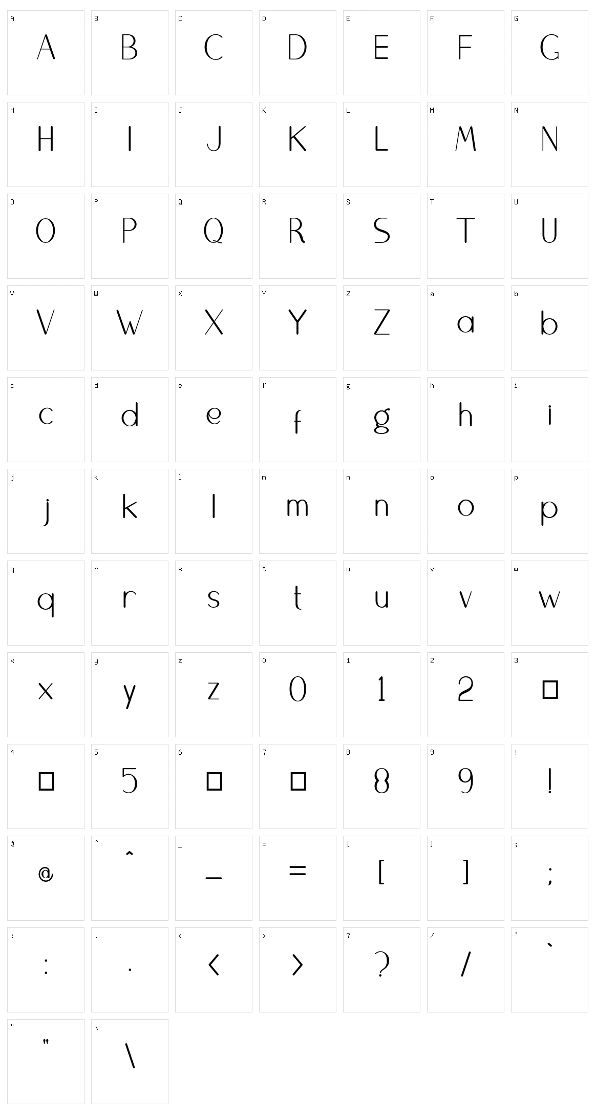 Bangunan Character Set