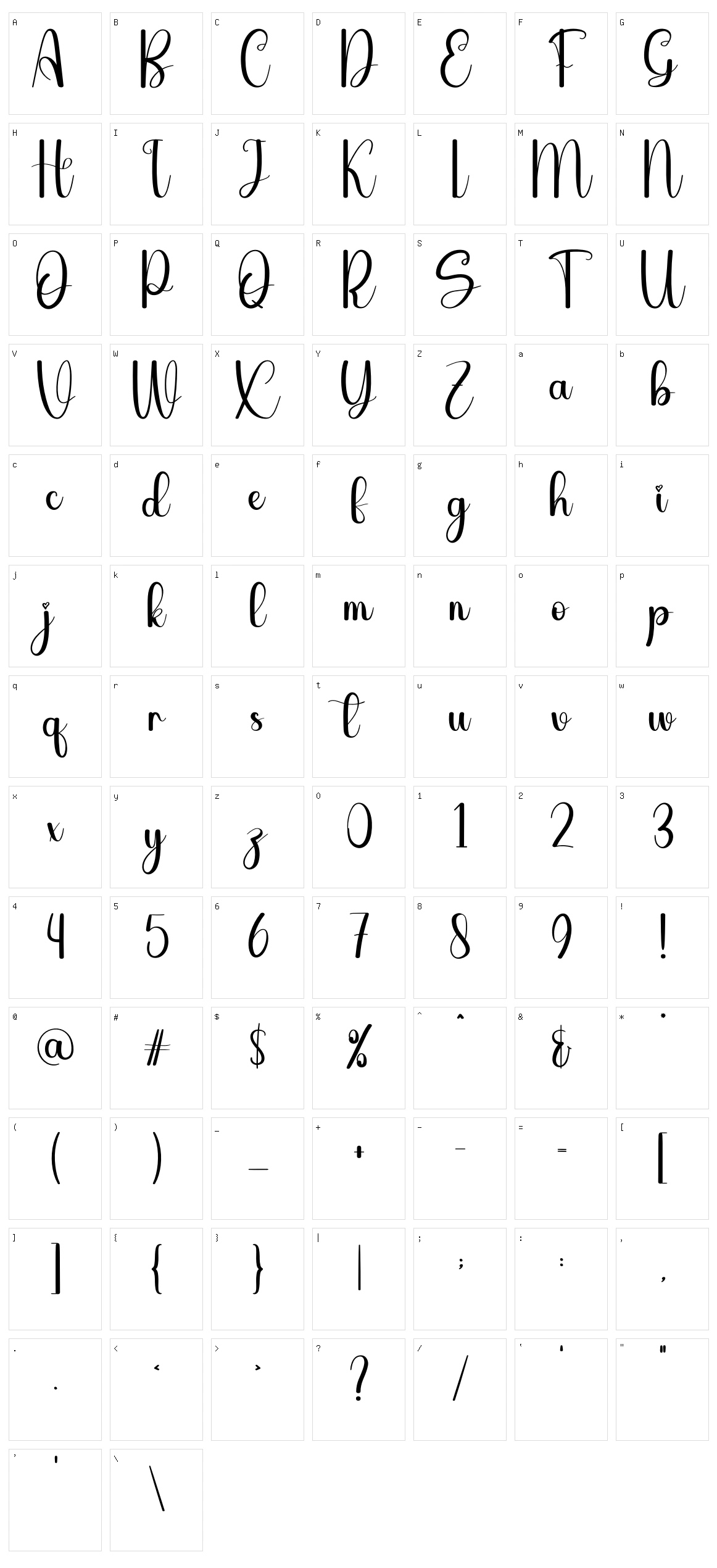 Rubicon Character Set