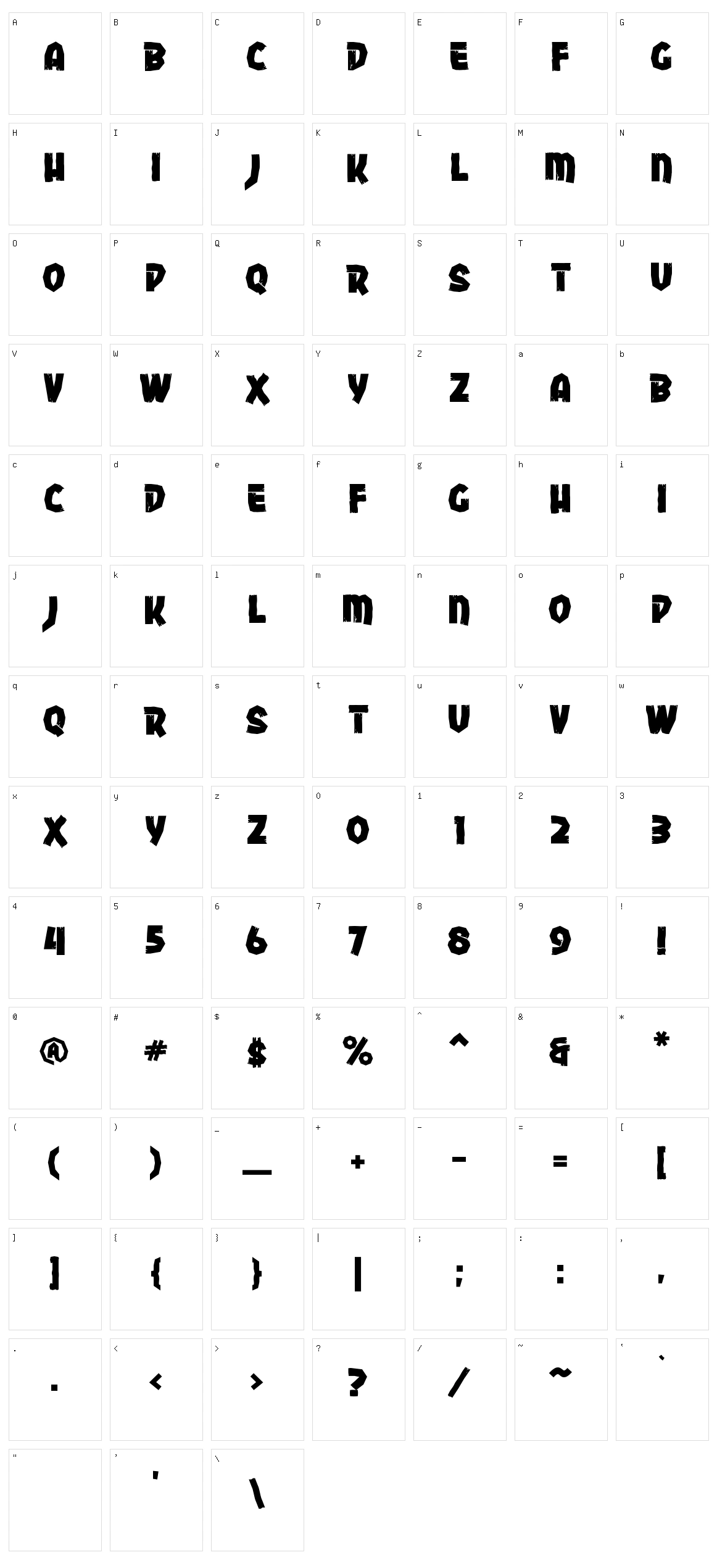 Stoneyard Character Set