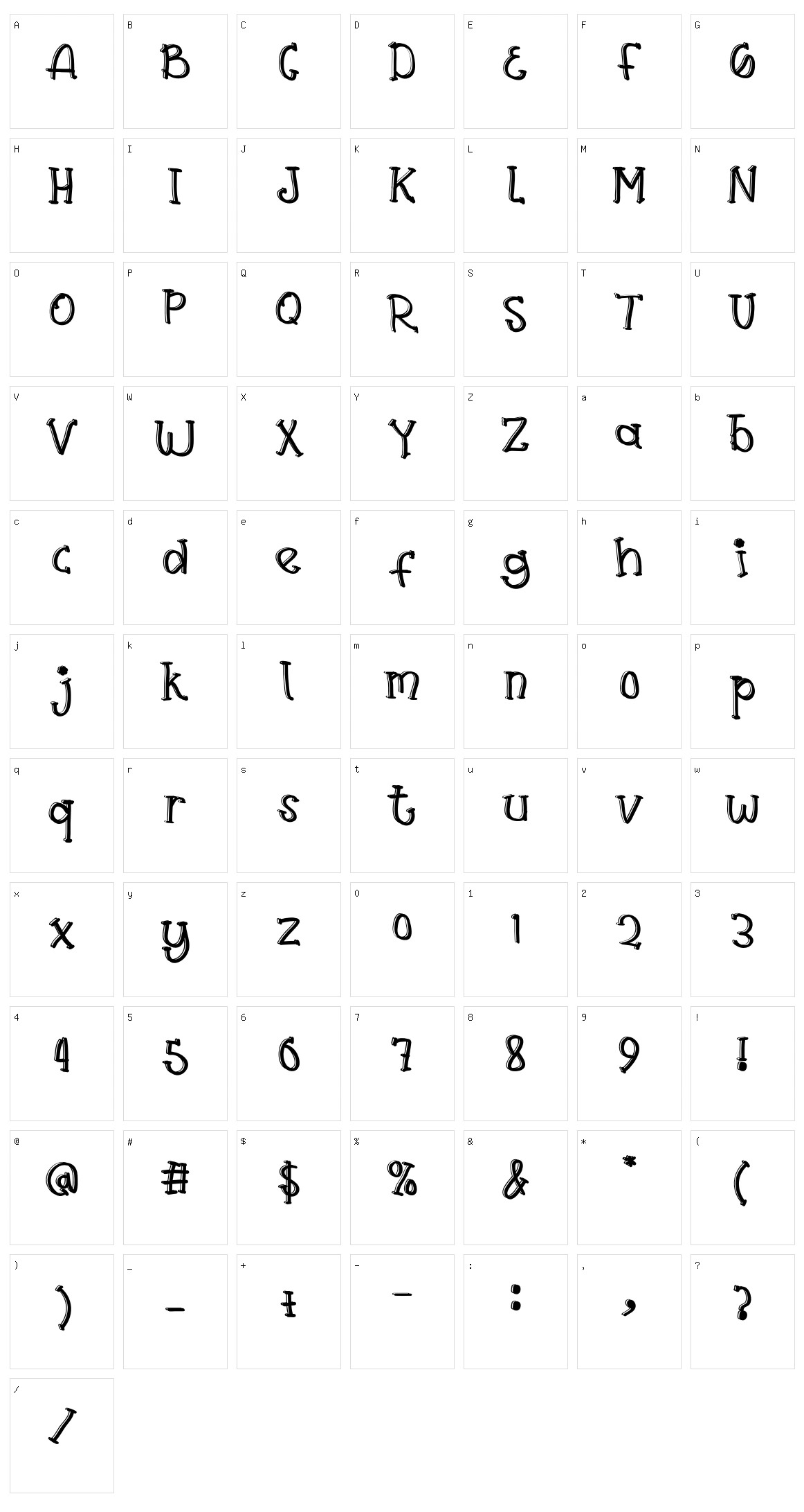 Bellia Holle Character Set
