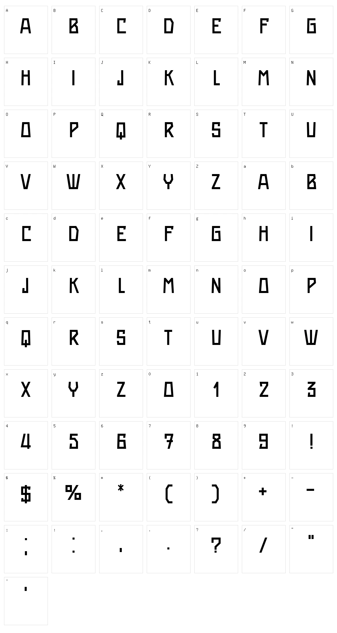Benzintank Character Set