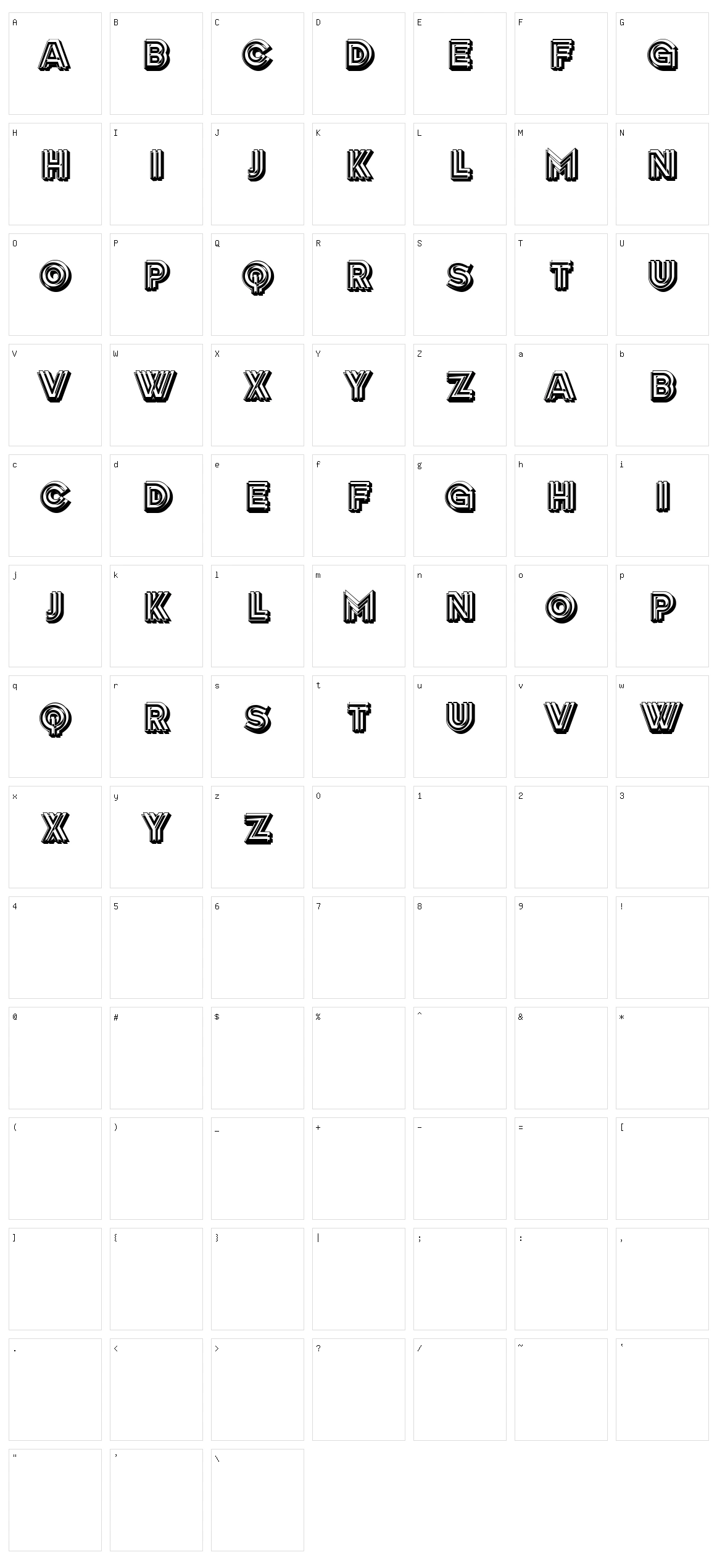 Berger Character Set