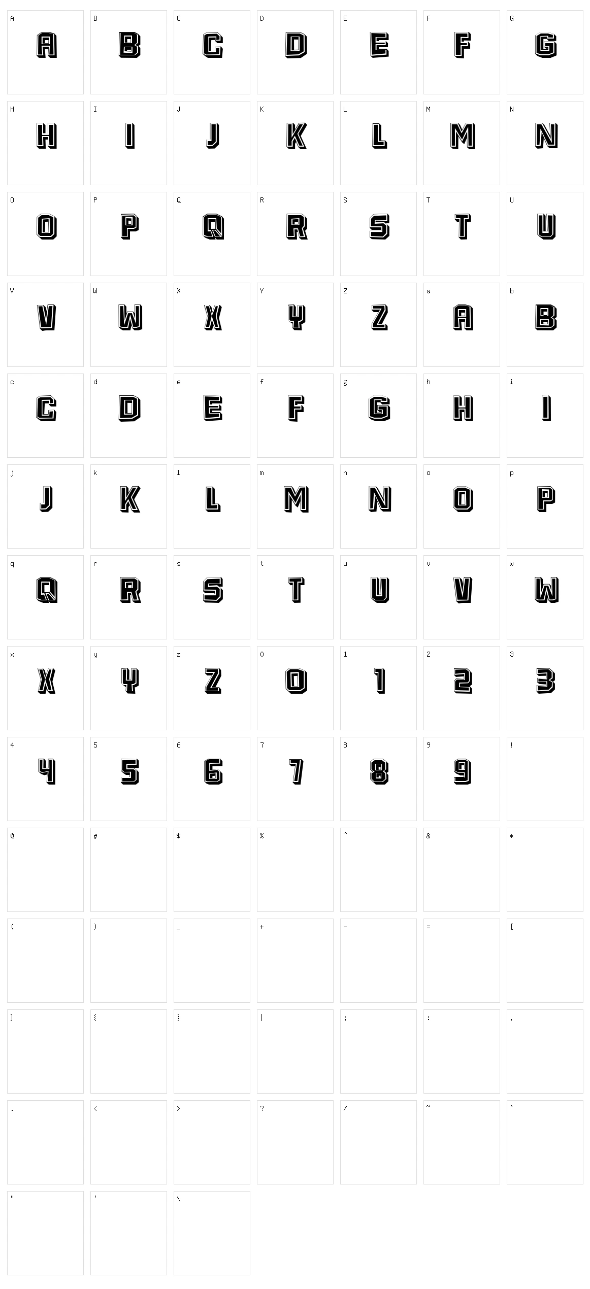 Berlin Character Set