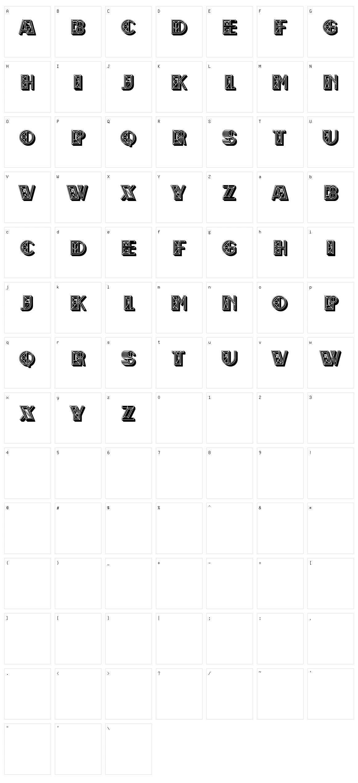 Bernarda Character Set
