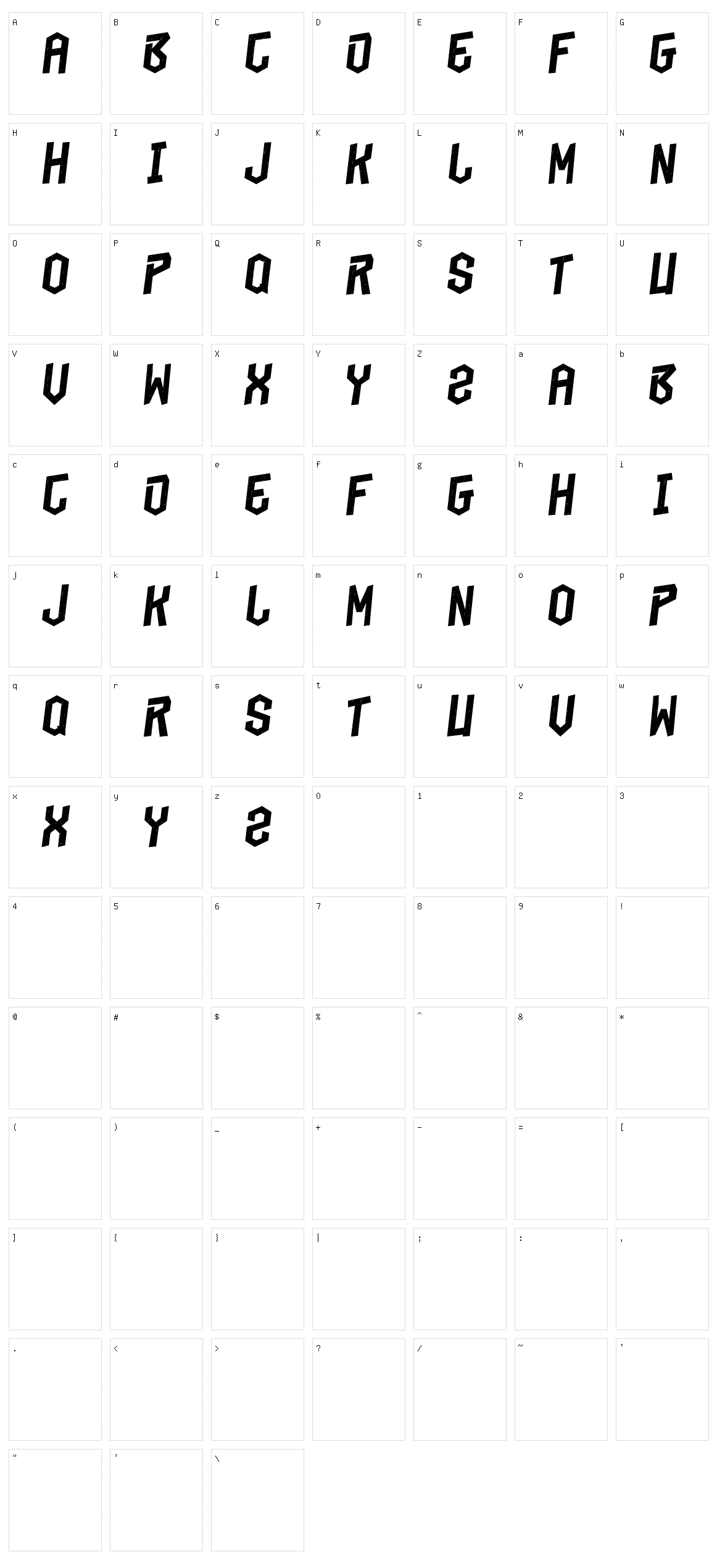 Beungeut Sia Character Set