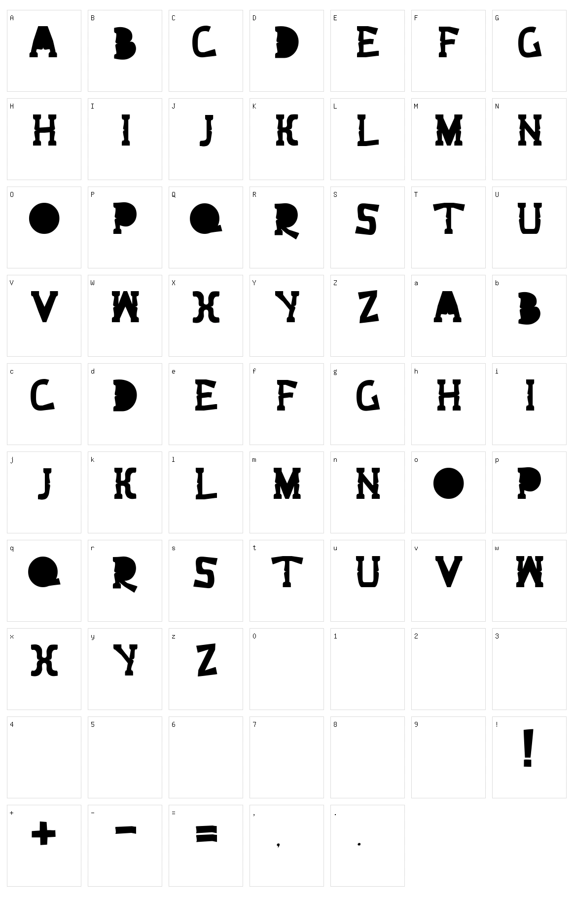Bext Character Set