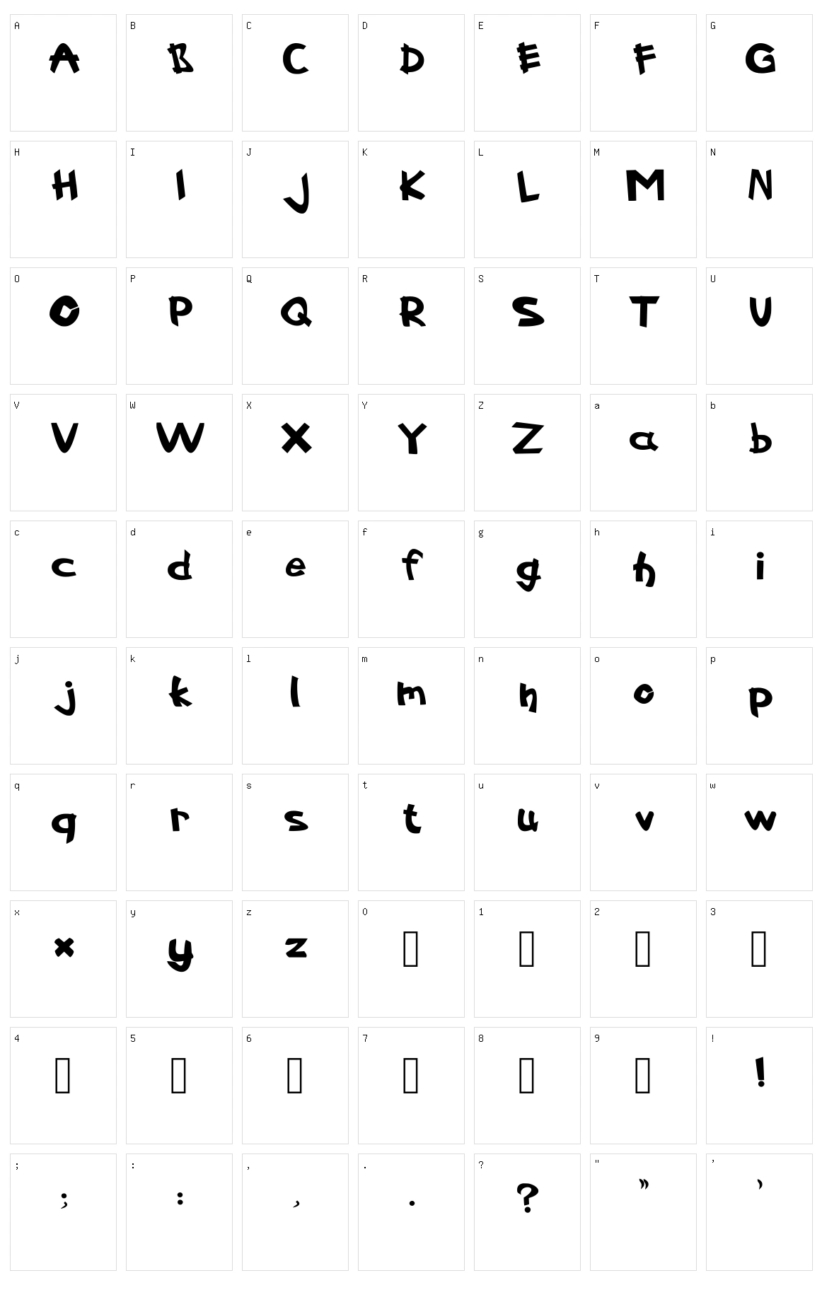 Bhana Character Set