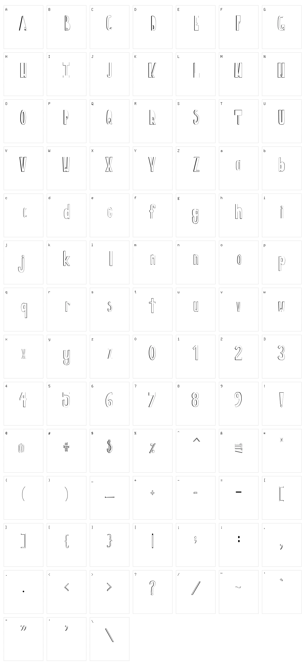 Big Forehead Character Set
