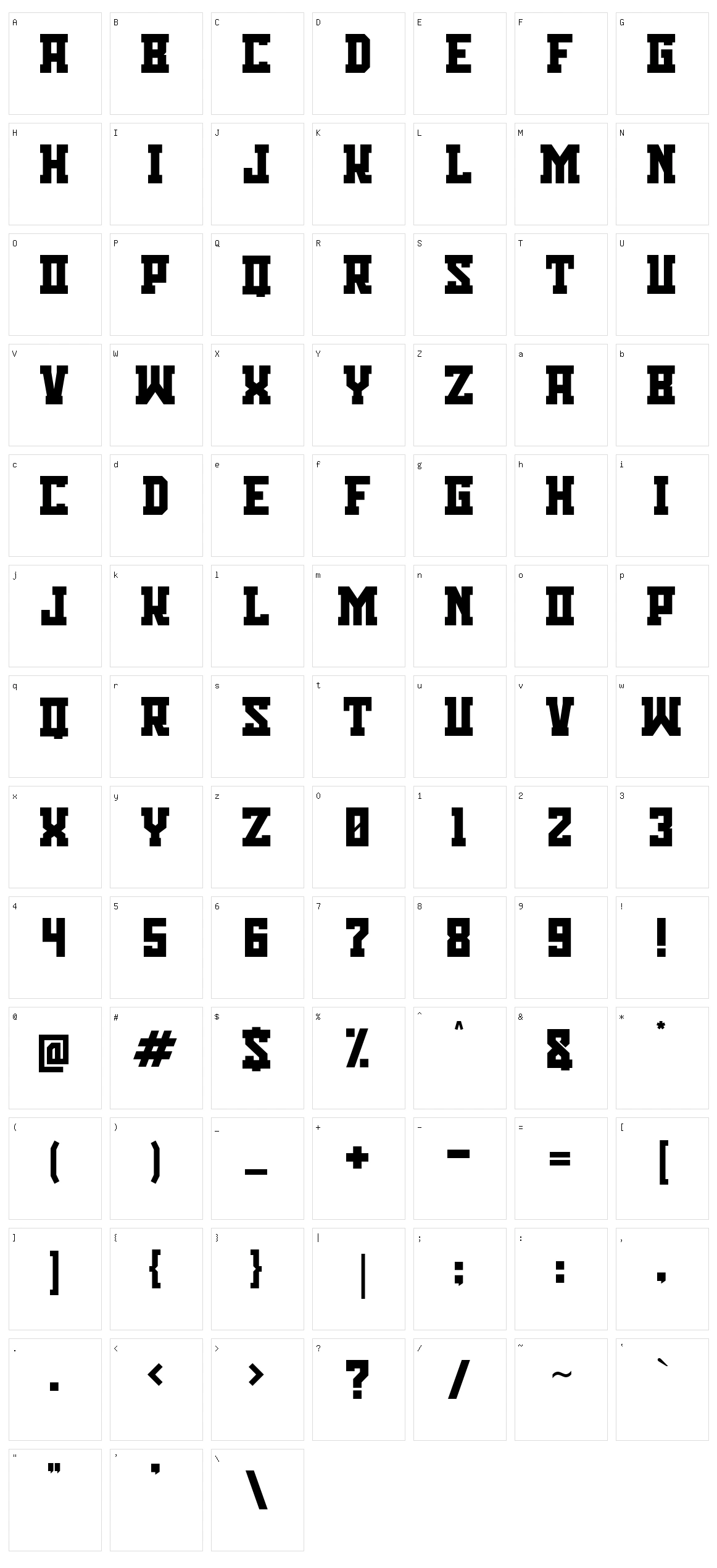 Bisson Capital Character Set