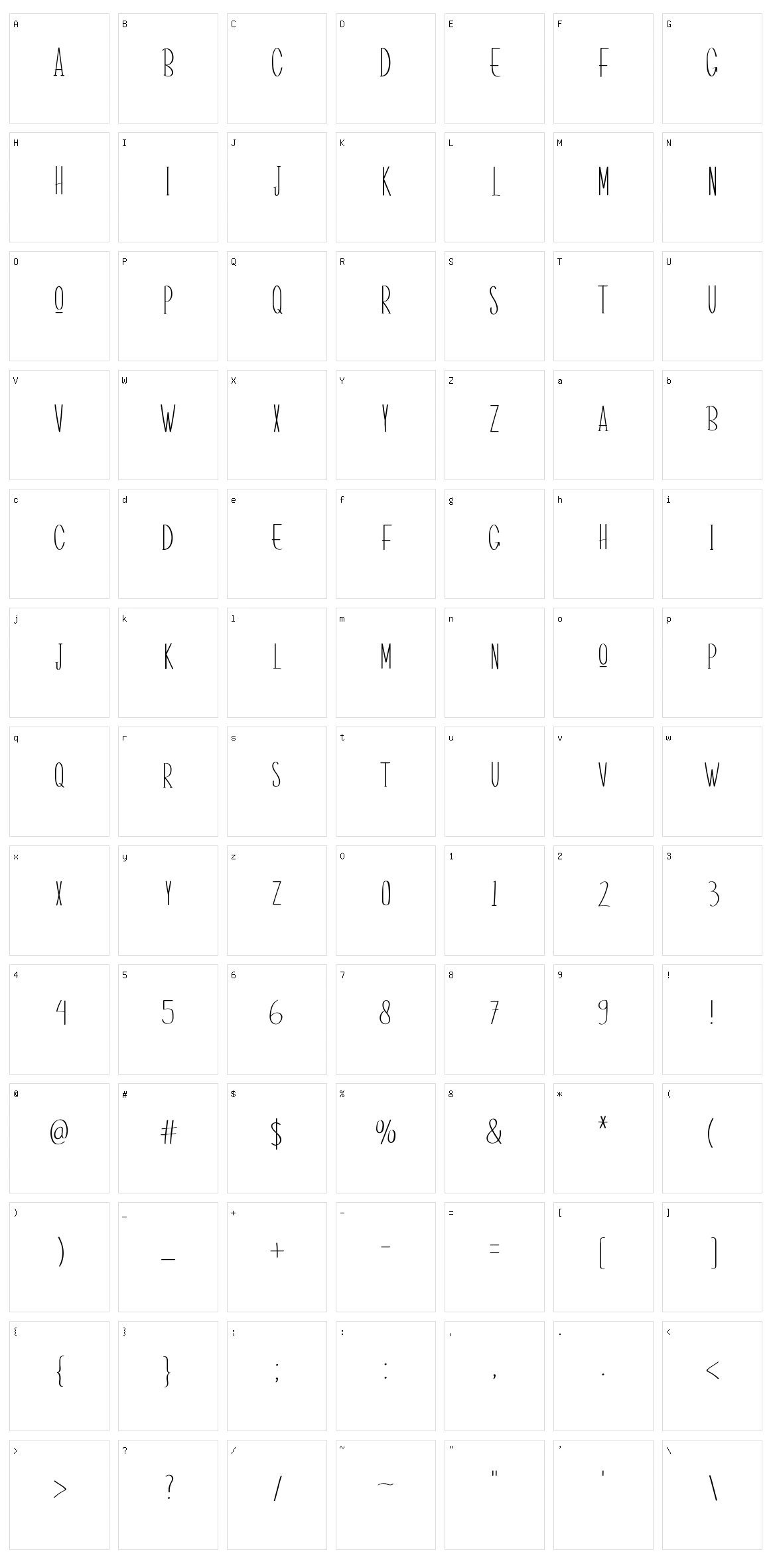 Black Irons Character Set