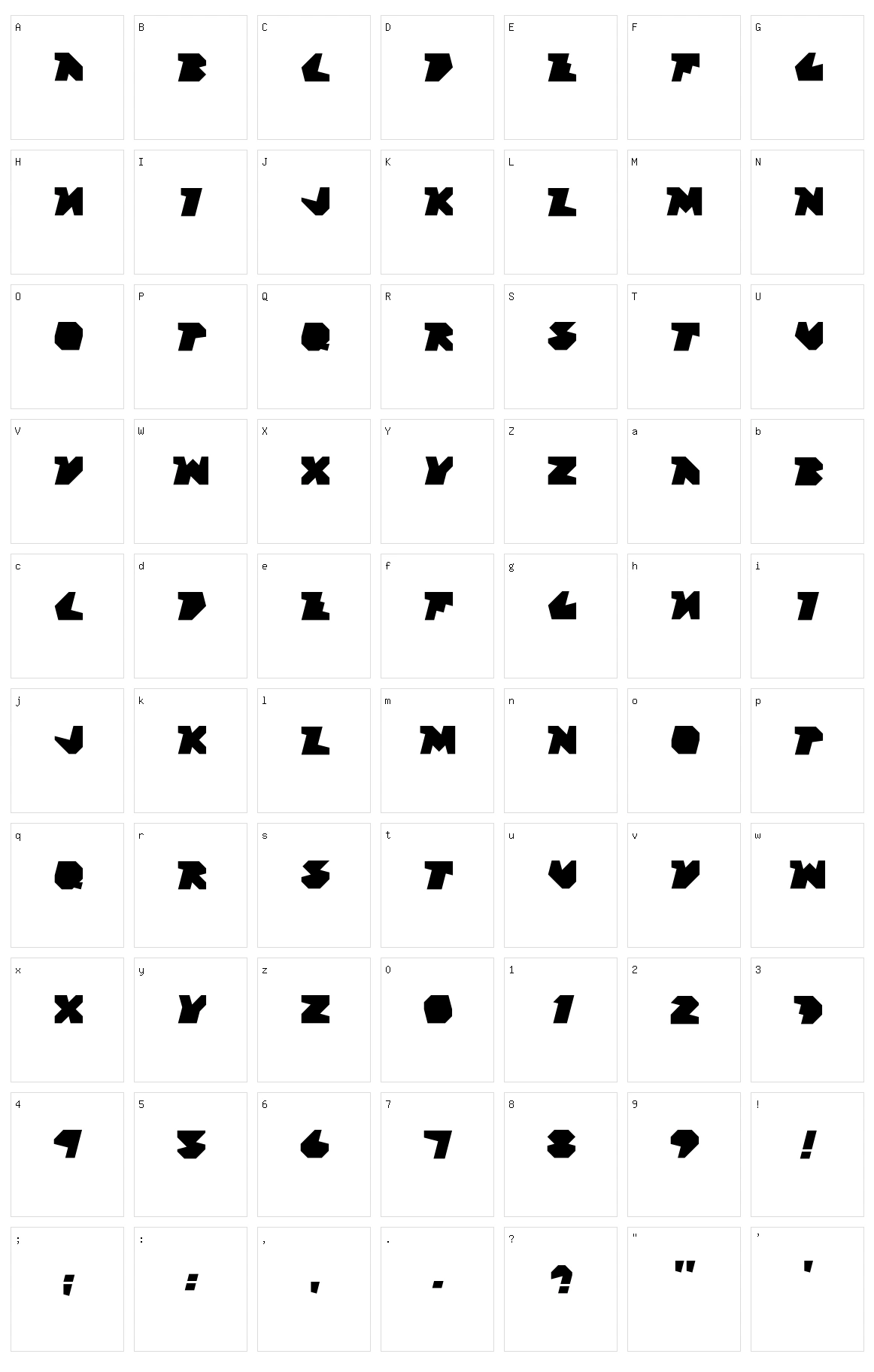 Block Factory Character Set
