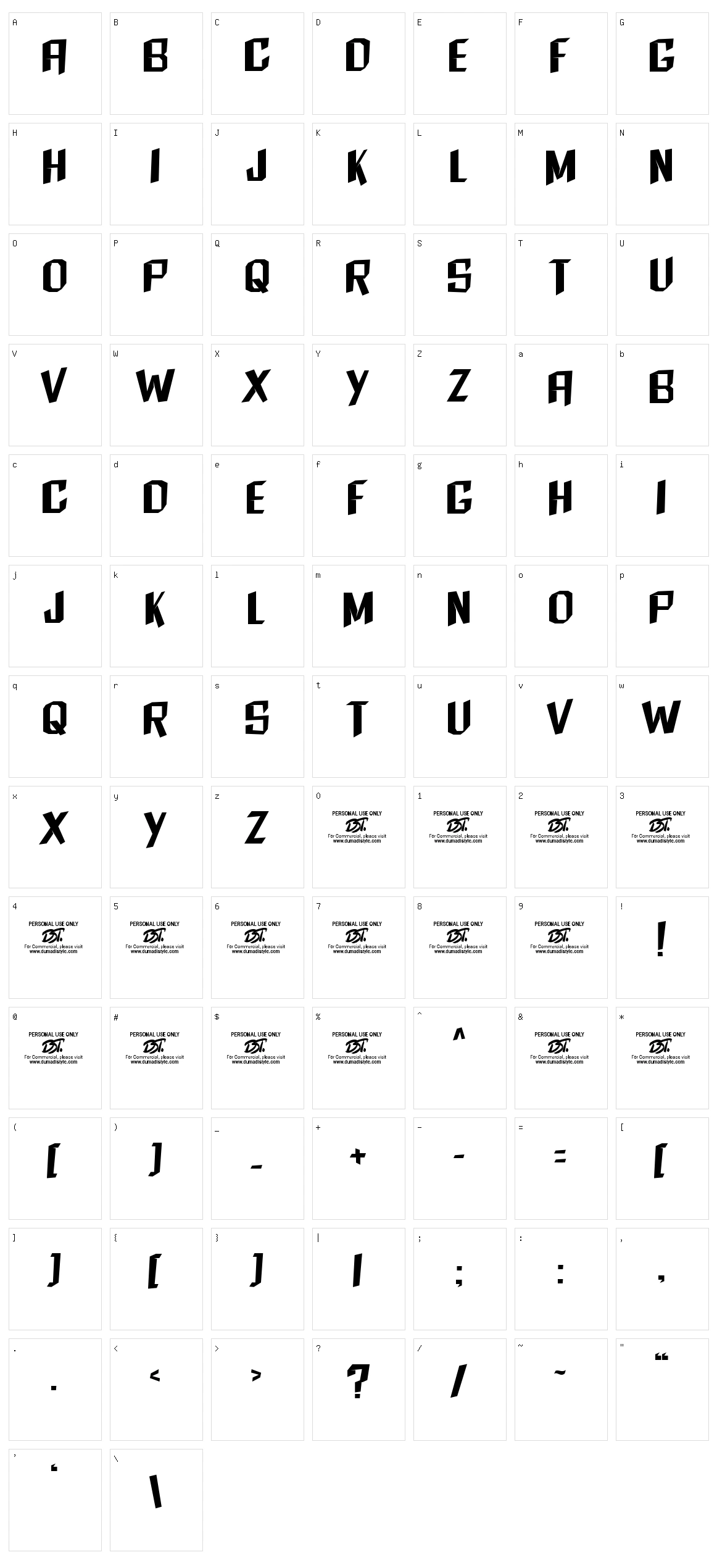 Block Paper Character Set