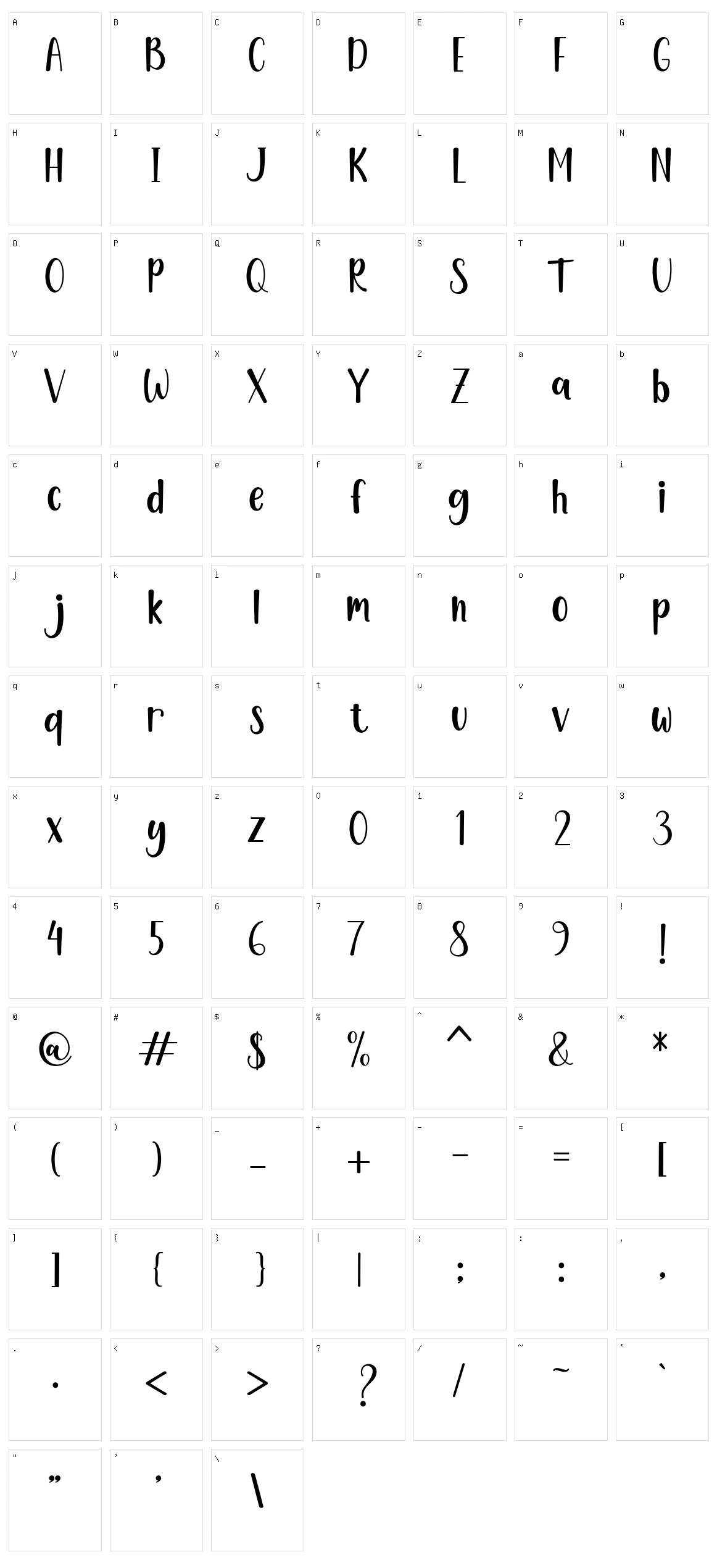 Branding Character Set