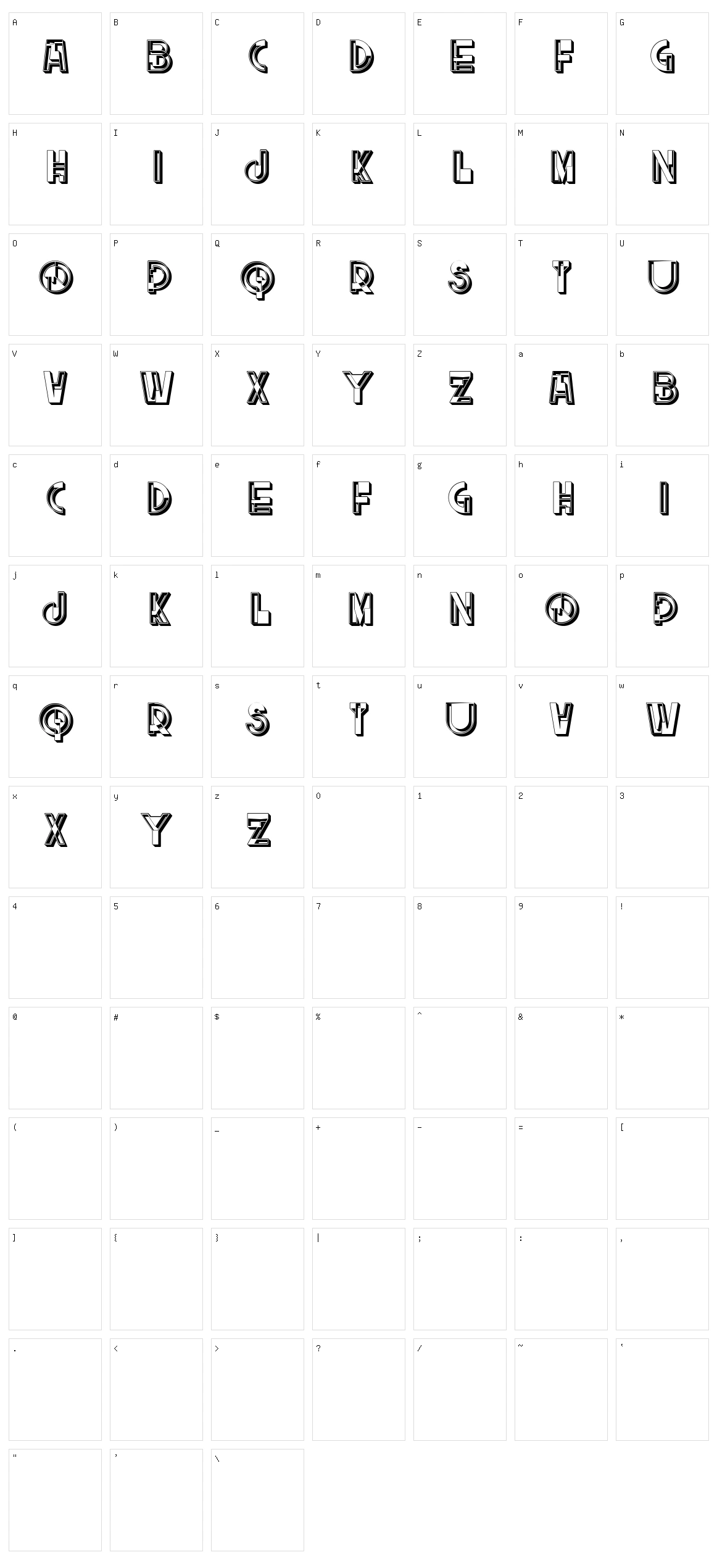 Blowzy Character Set