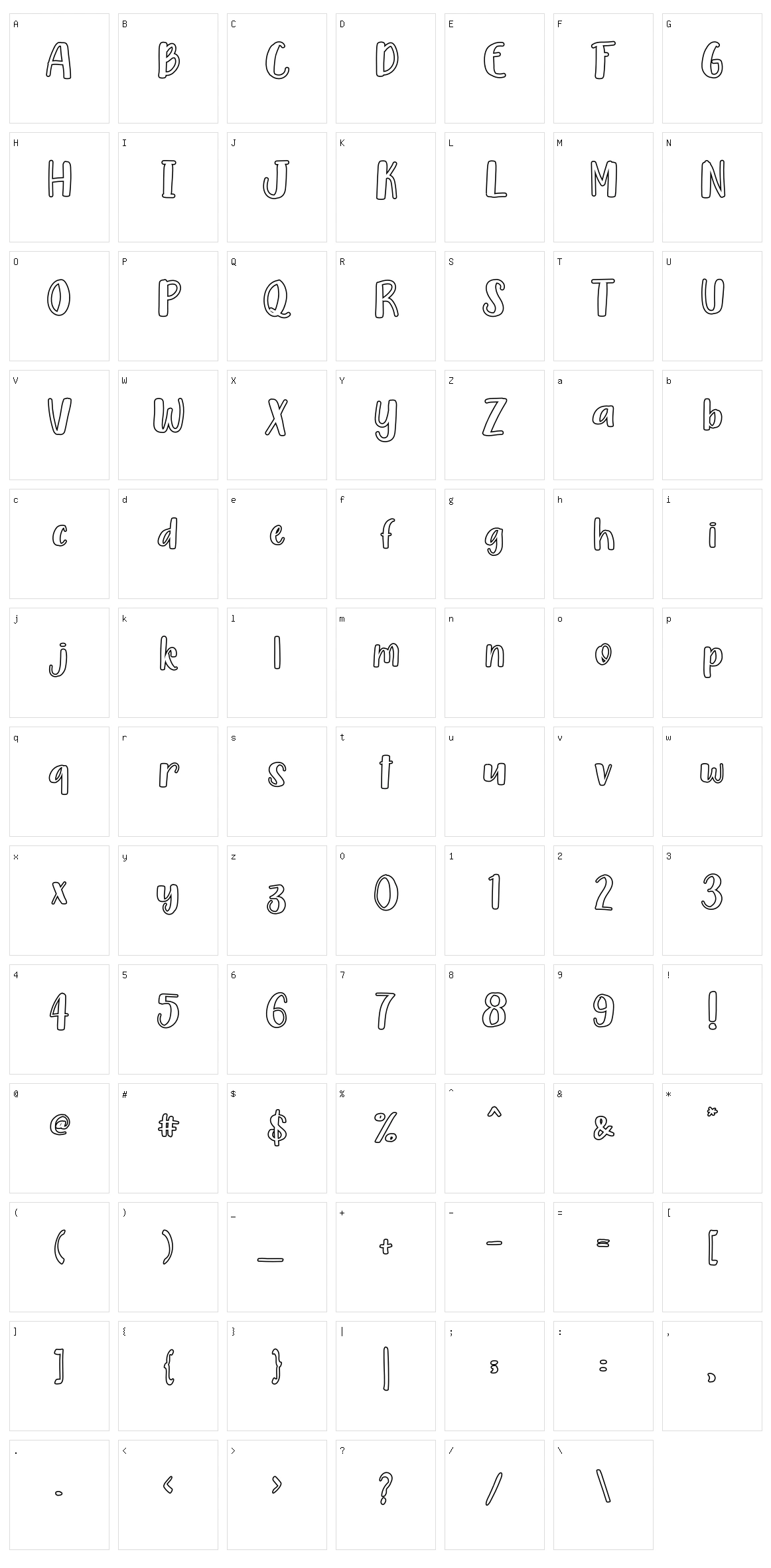 Blue Bird Character Set