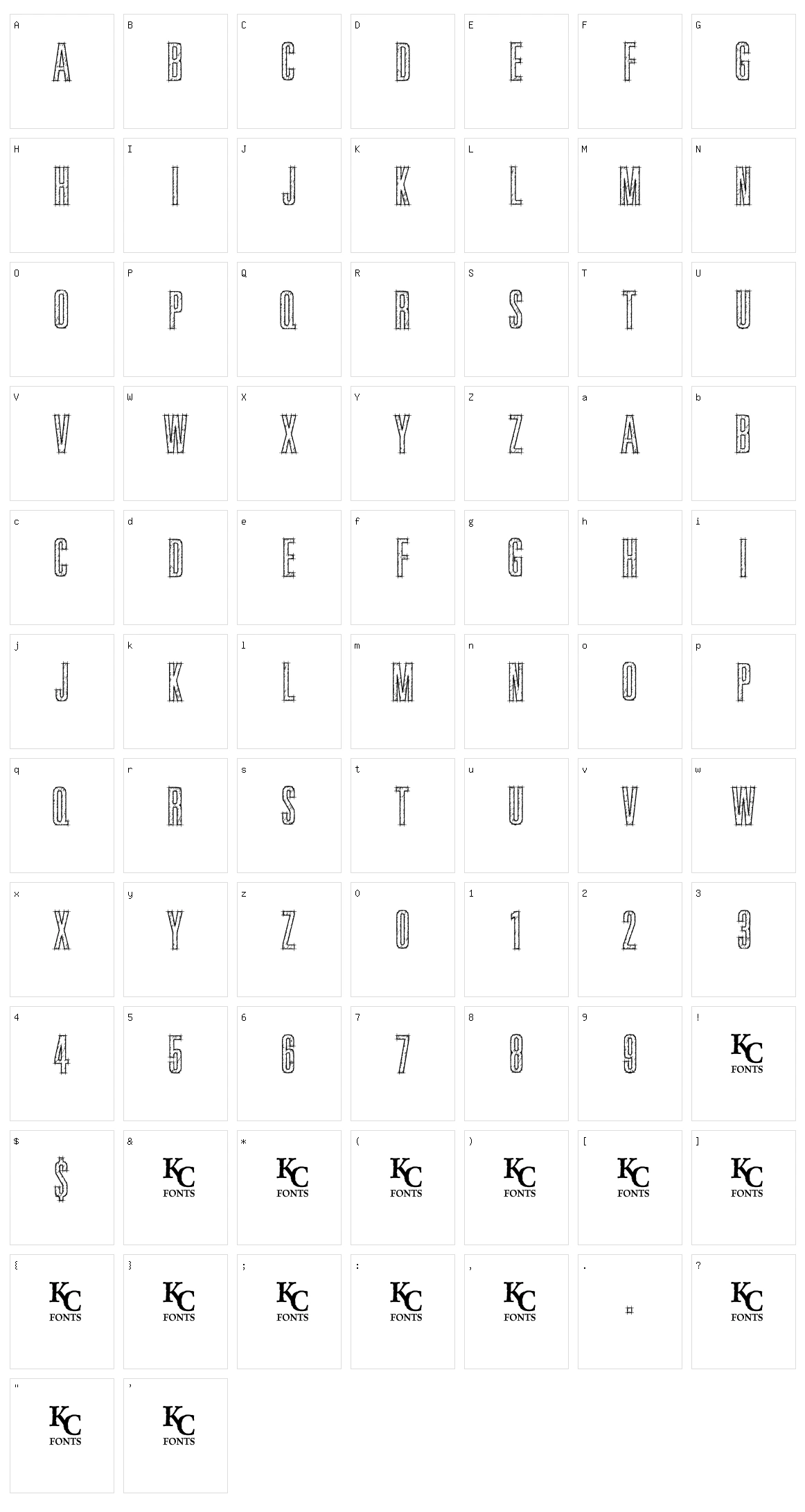 Bluprint Character Set