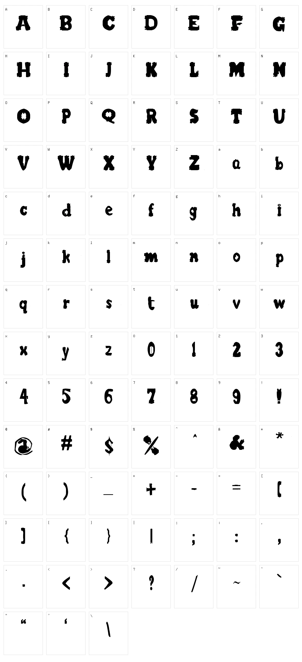 Blurrr Letters Character Set