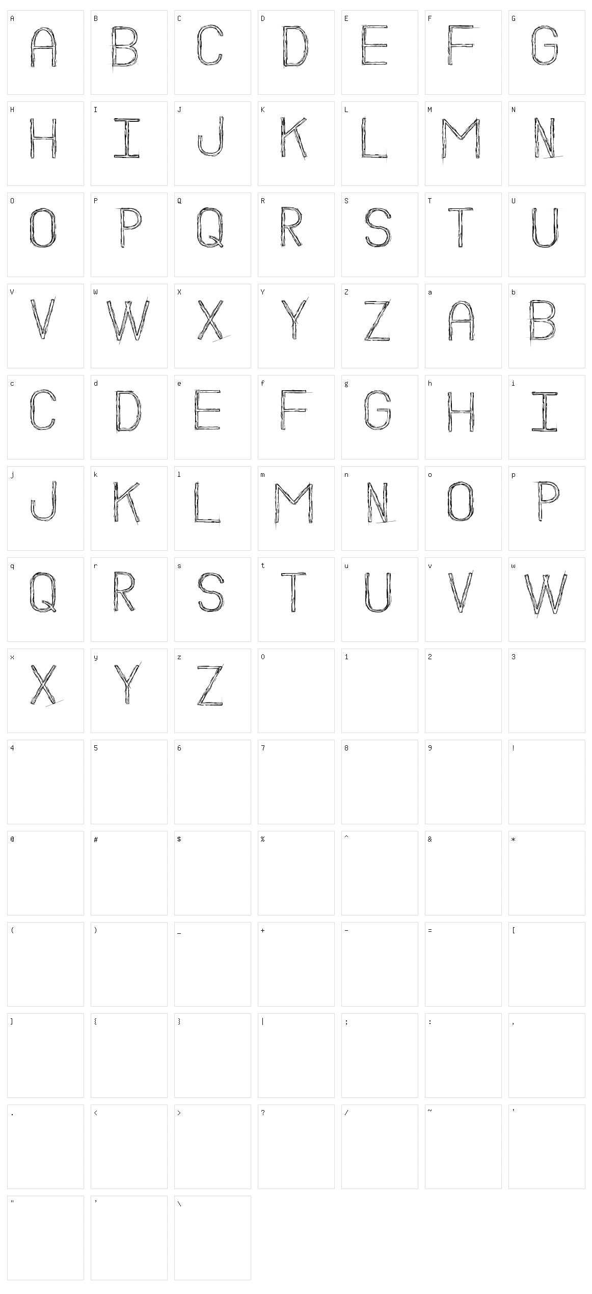Boceto ST Character Set