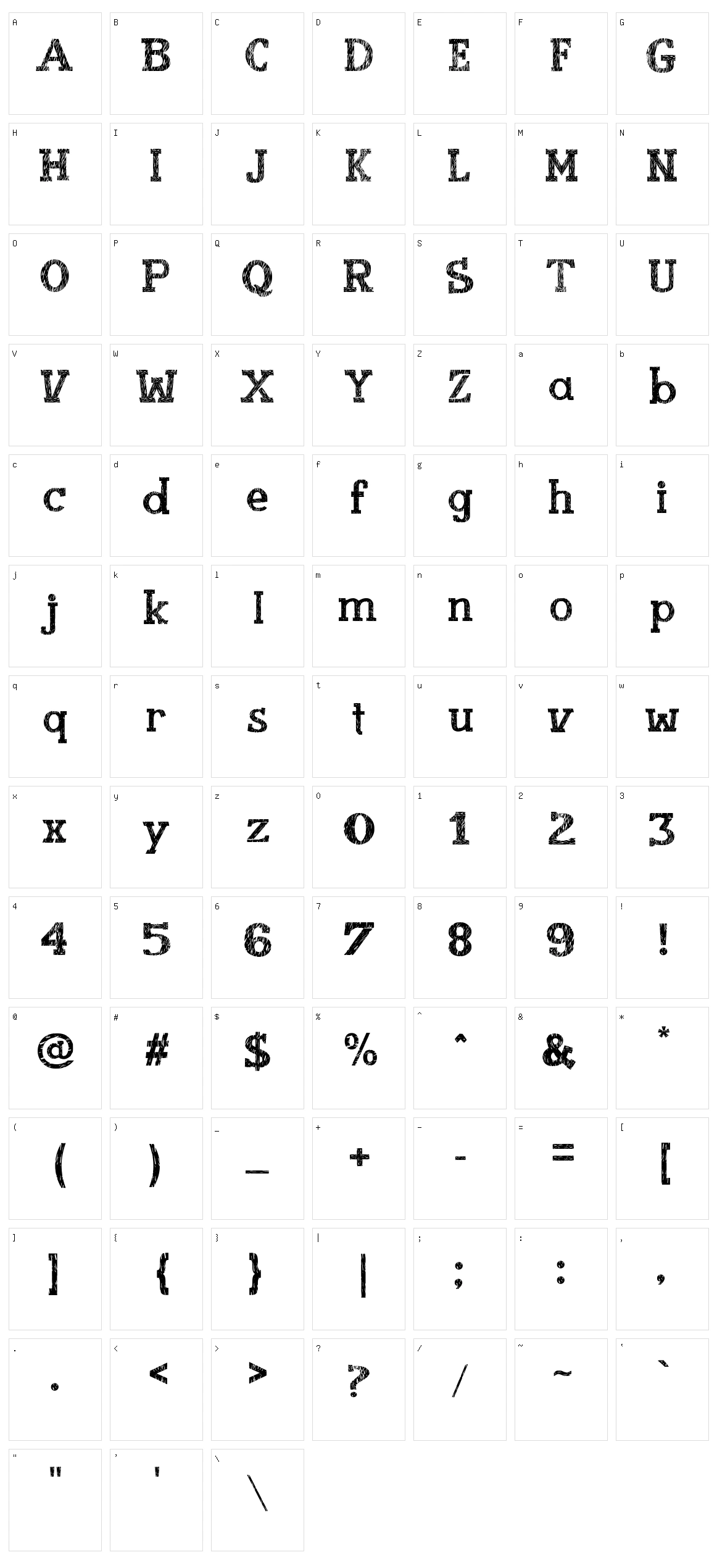 Booklet Cordel Character Set