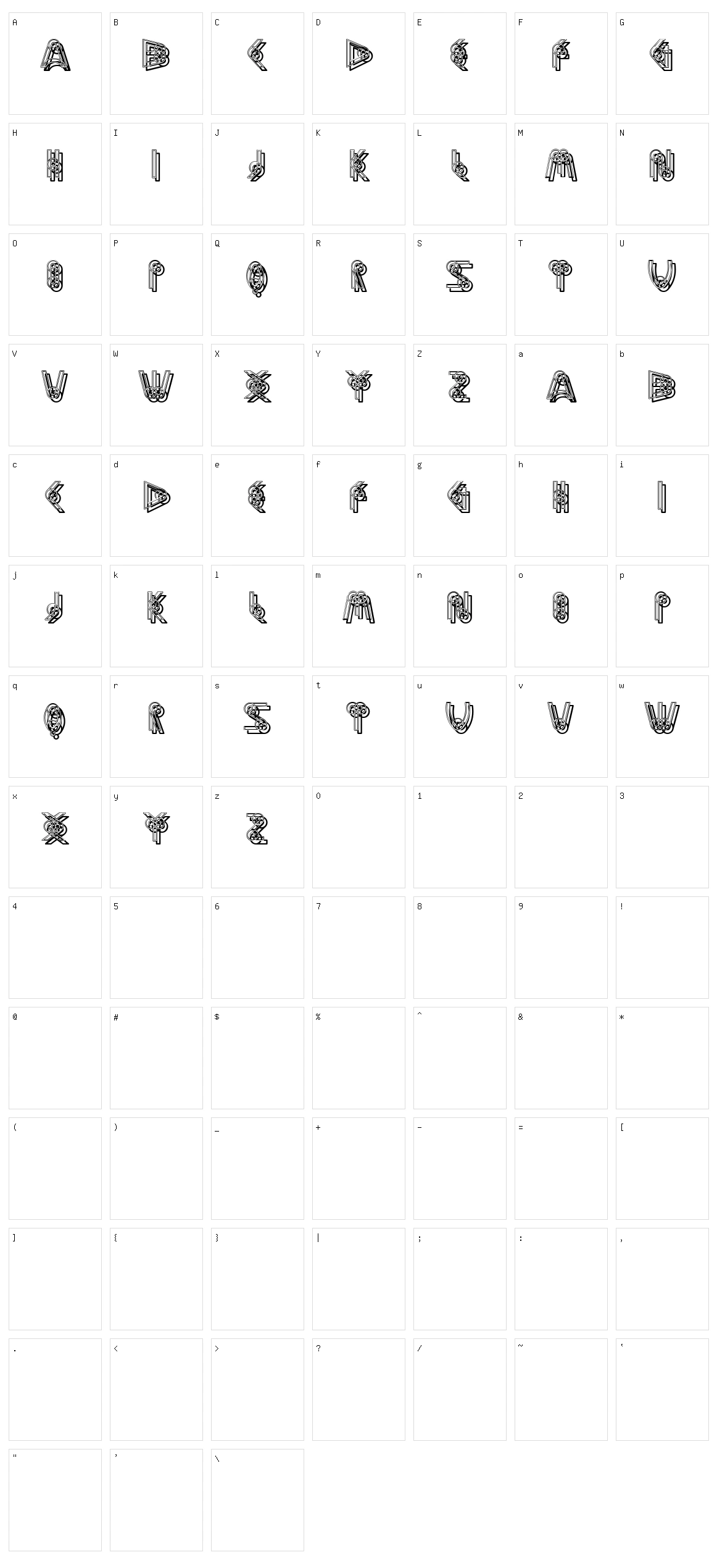 Booster Character Set