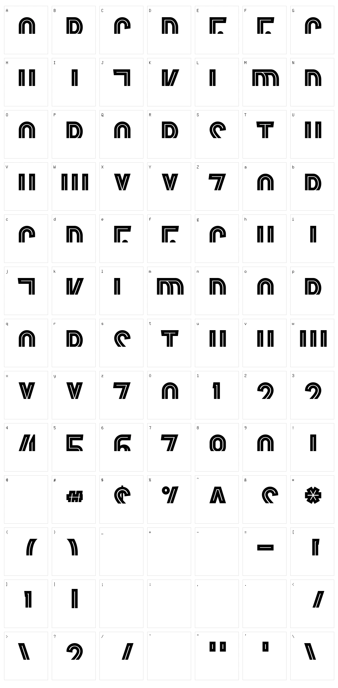 Border Control Character Set