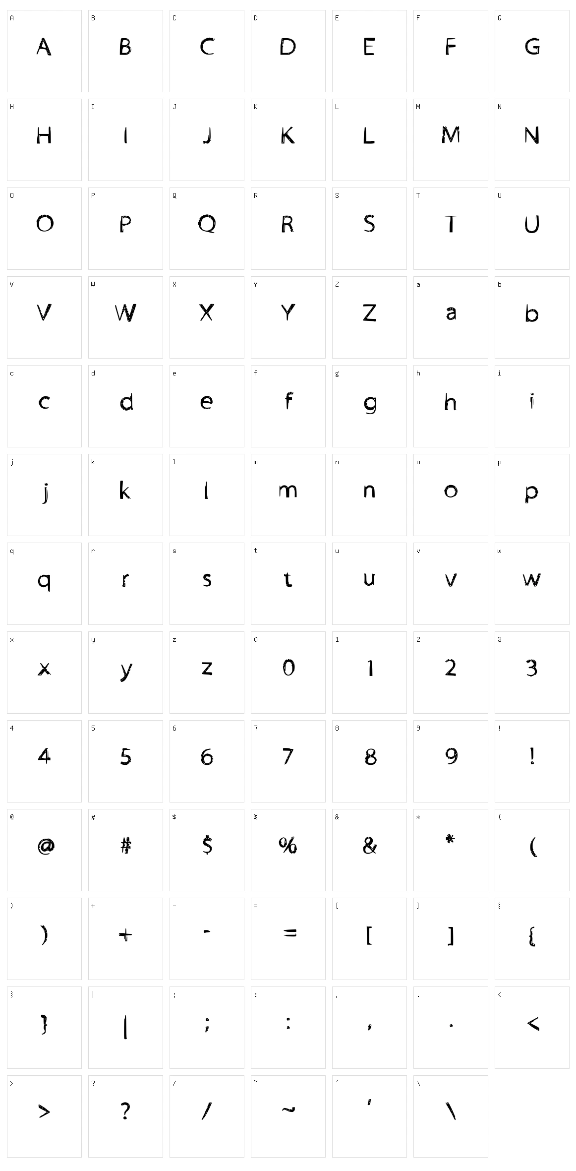 Boro Character Set