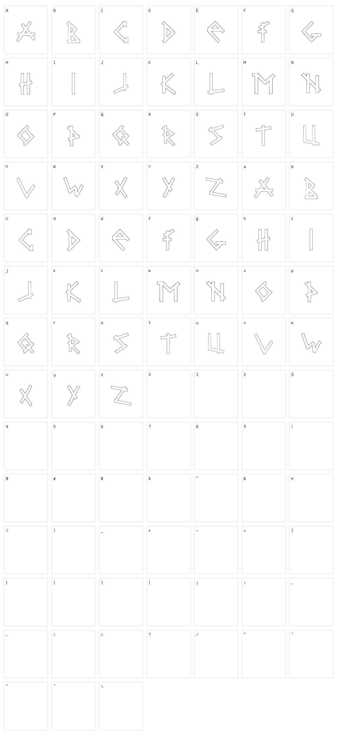 Brabbel Blocks Character Set