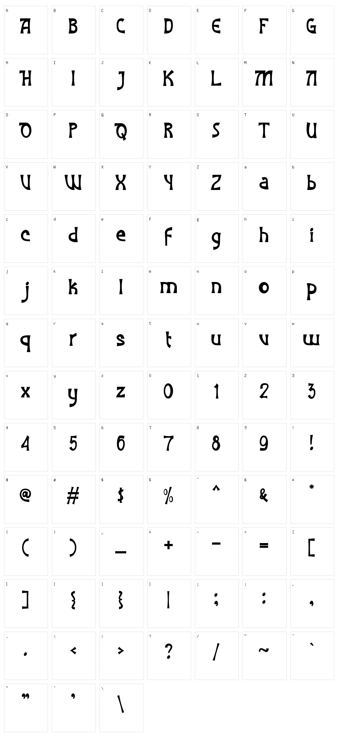 Brams Pop Character Set