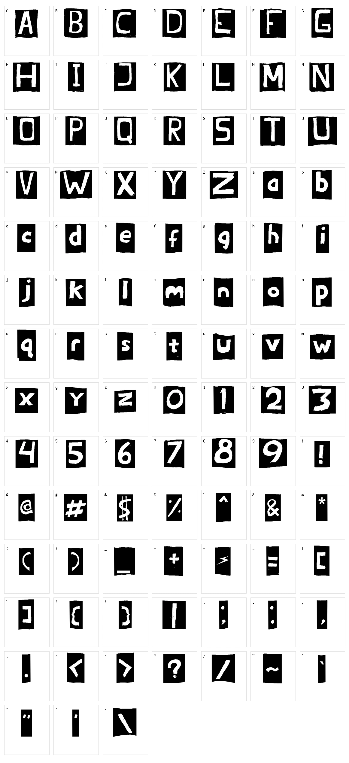 Brandon Character Set
