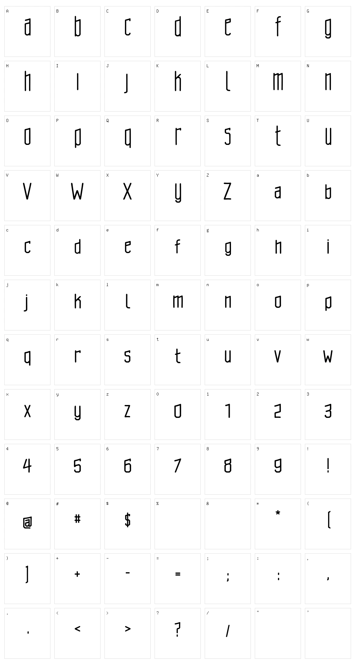 Brasilcao Character Set