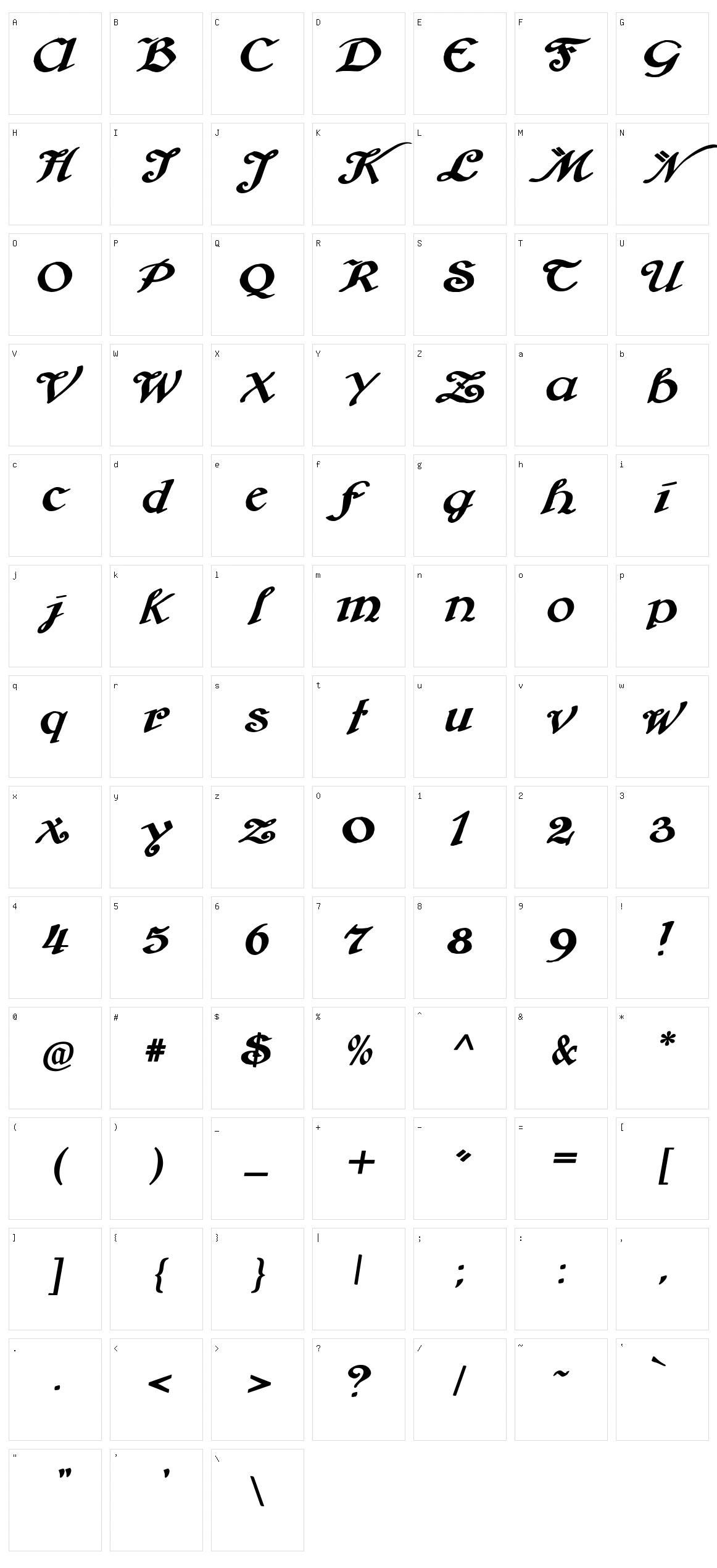 Brausepulver Character Set