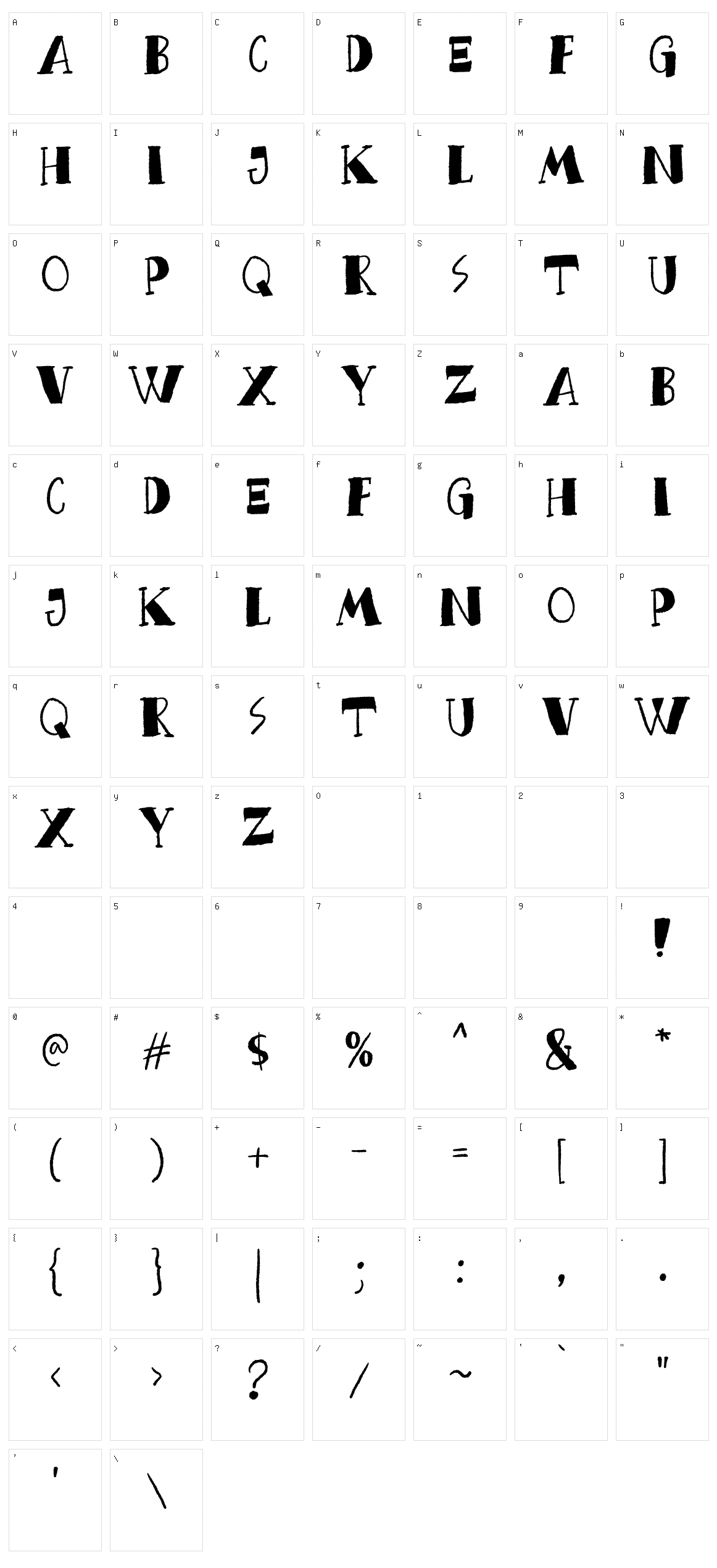Bread Crumbs Character Set
