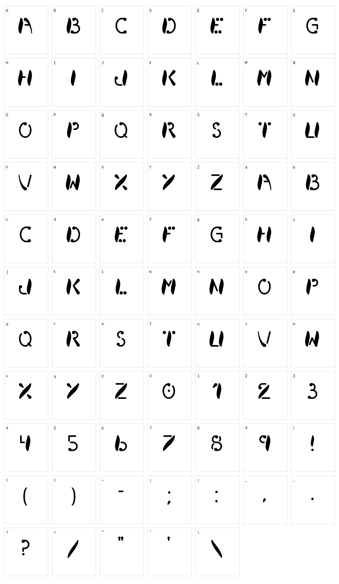 Breath Character Set