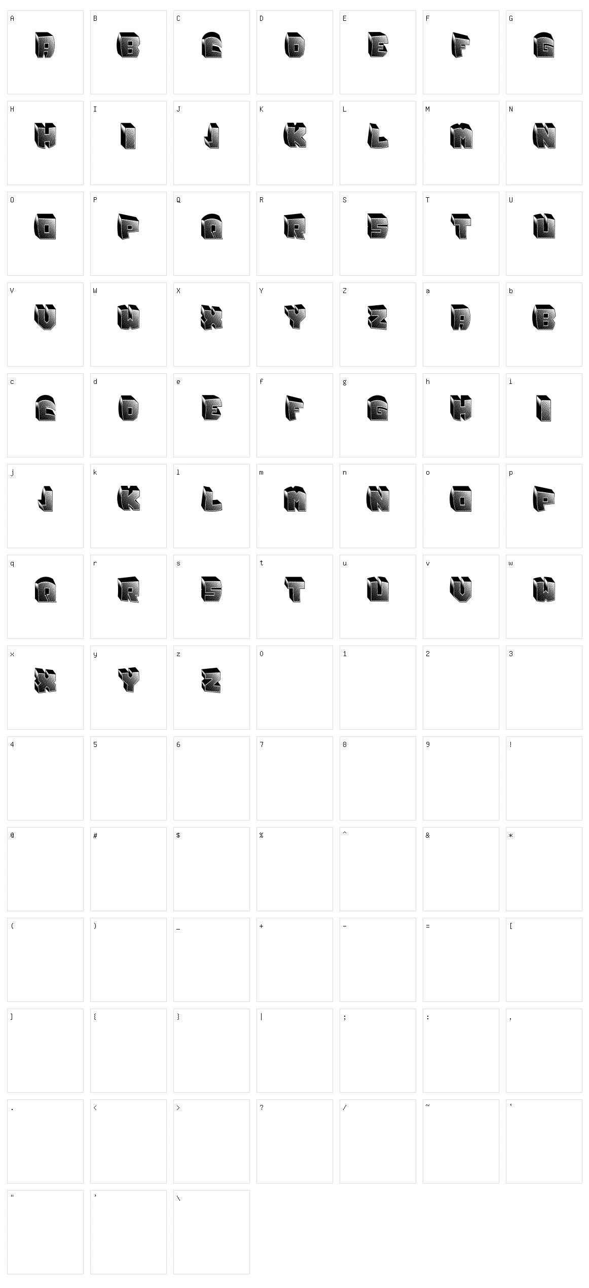 Brick Character Set
