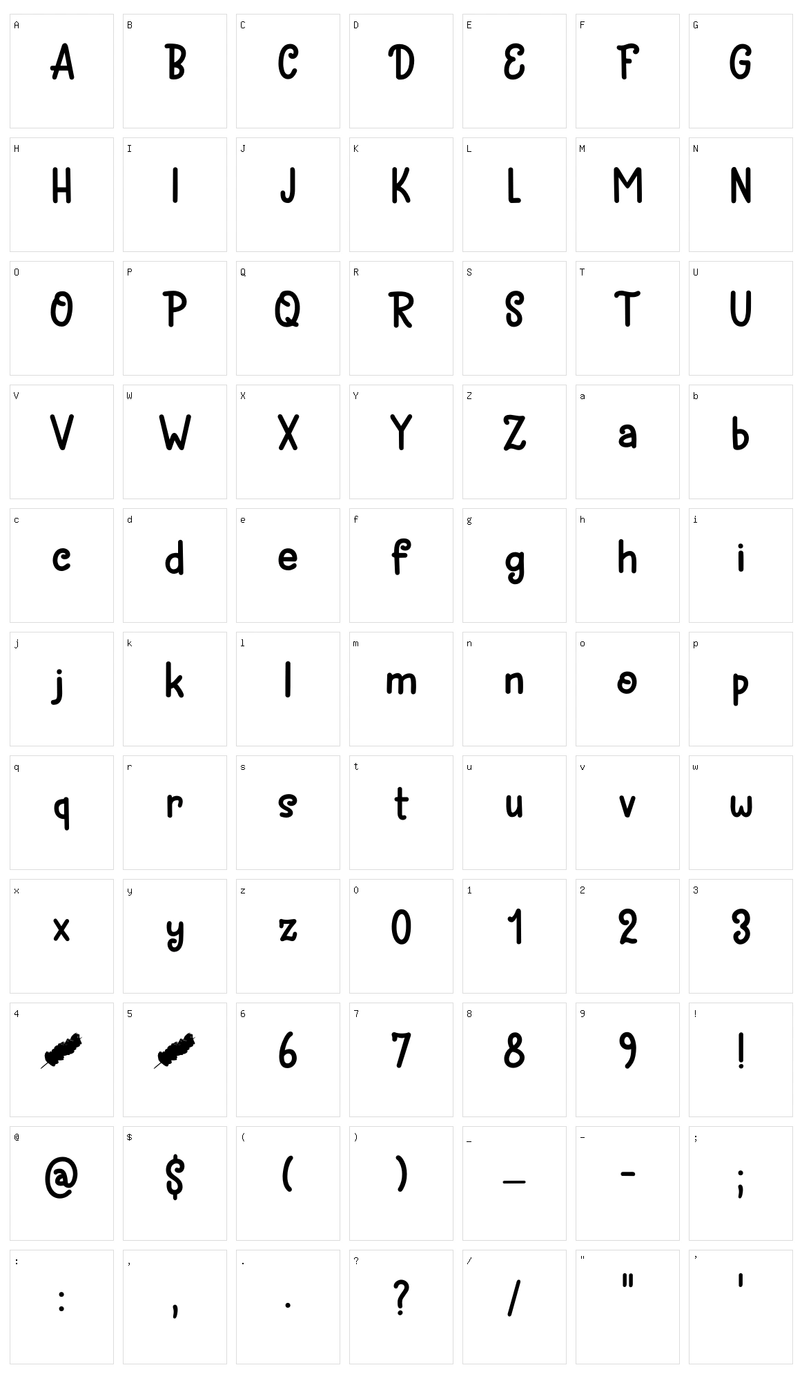 Brochette Character Set