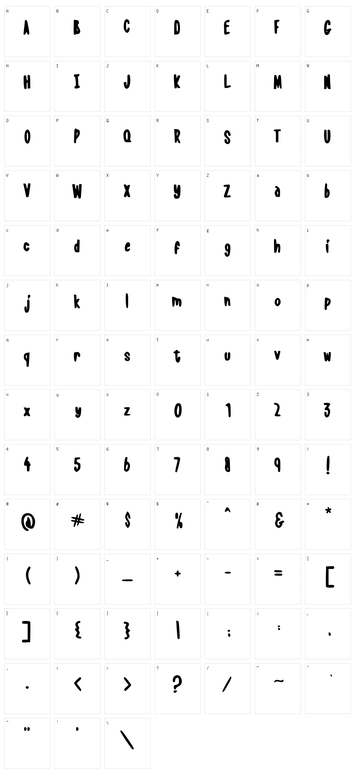 Broken Brakes Character Set