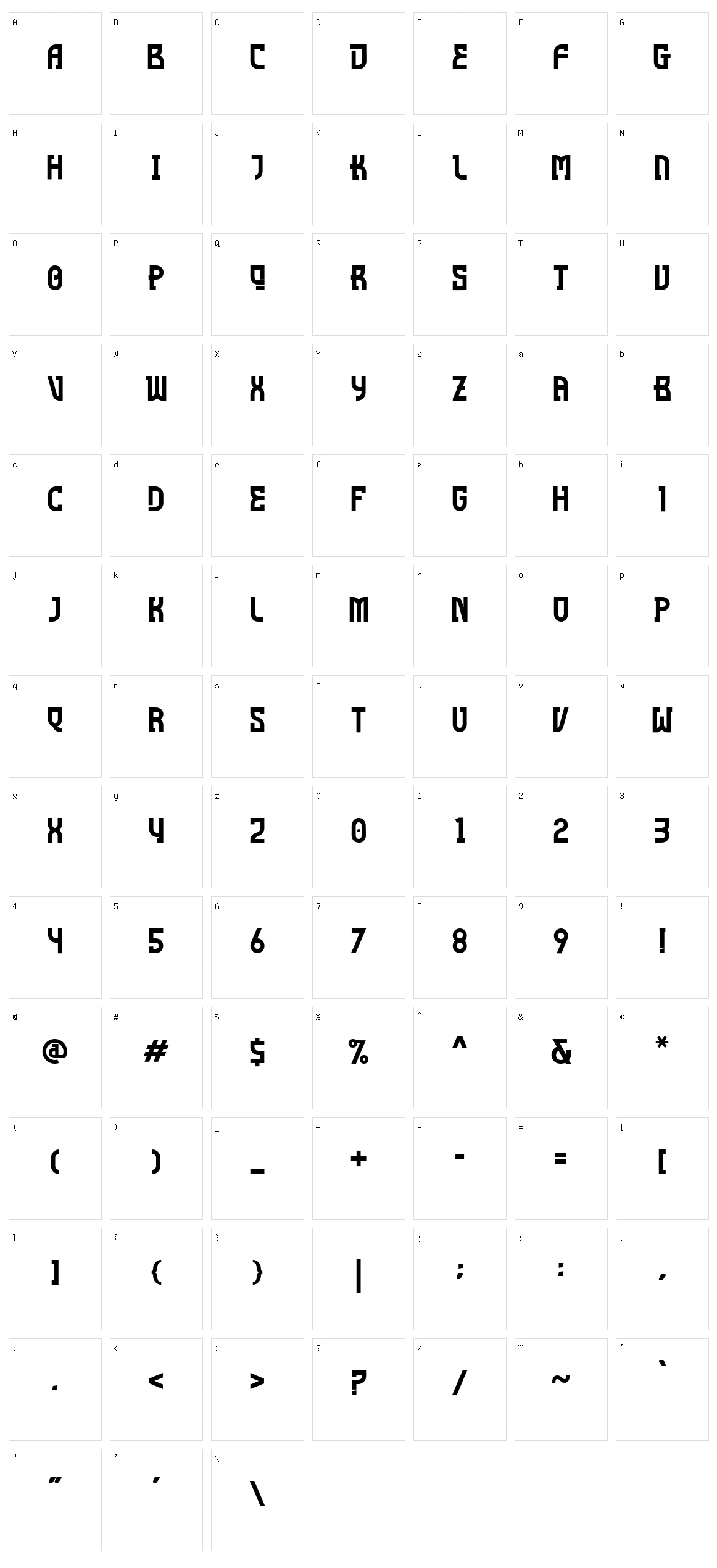 Buguri Slab Character Set