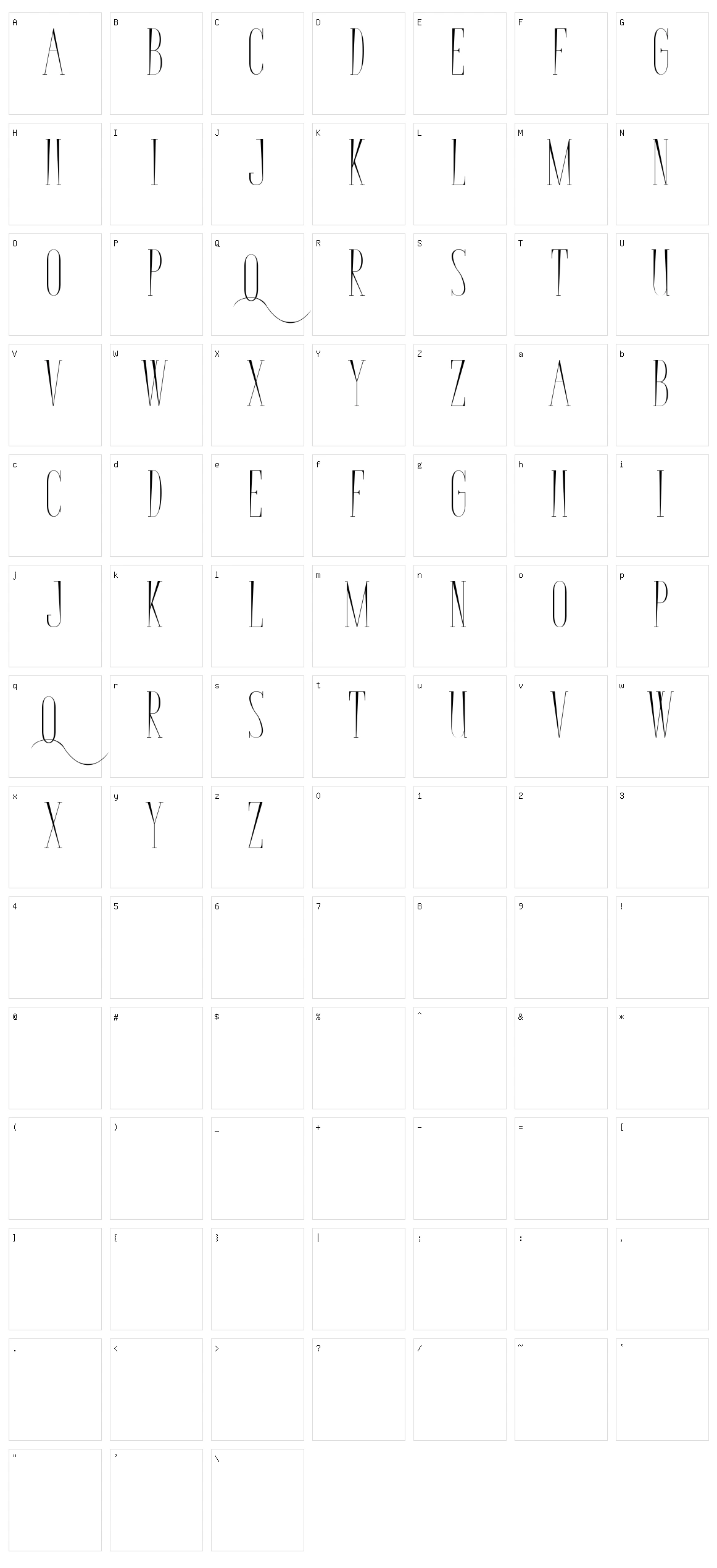 Bunga Cengkih Character Set