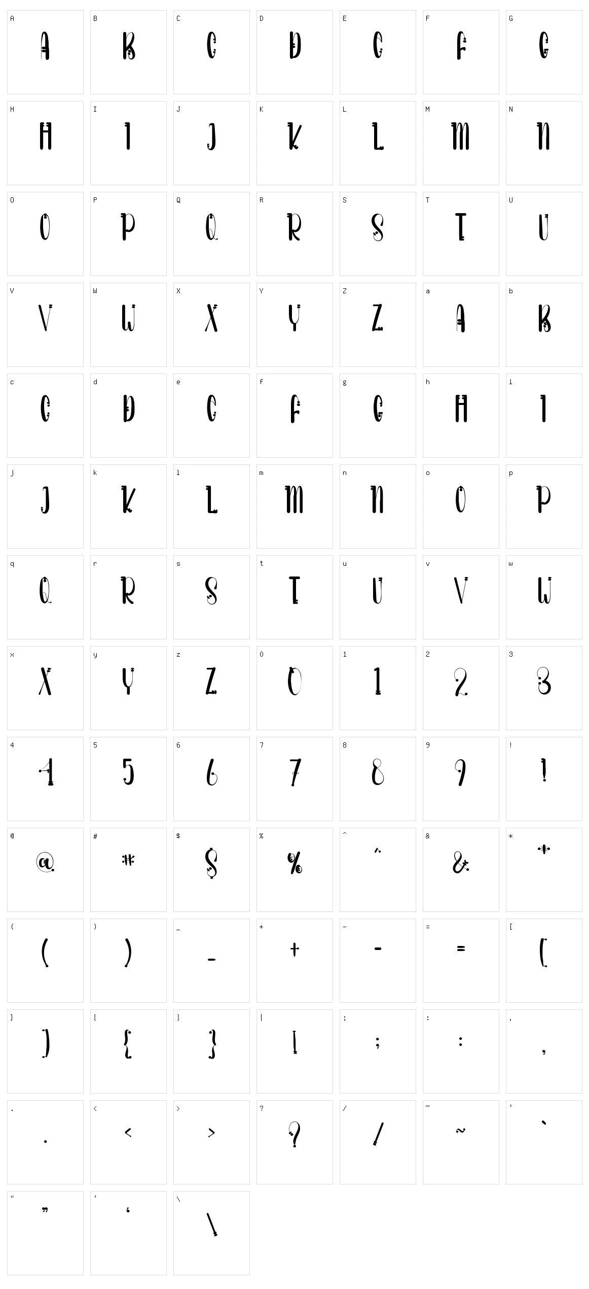 Butterfly Character Set