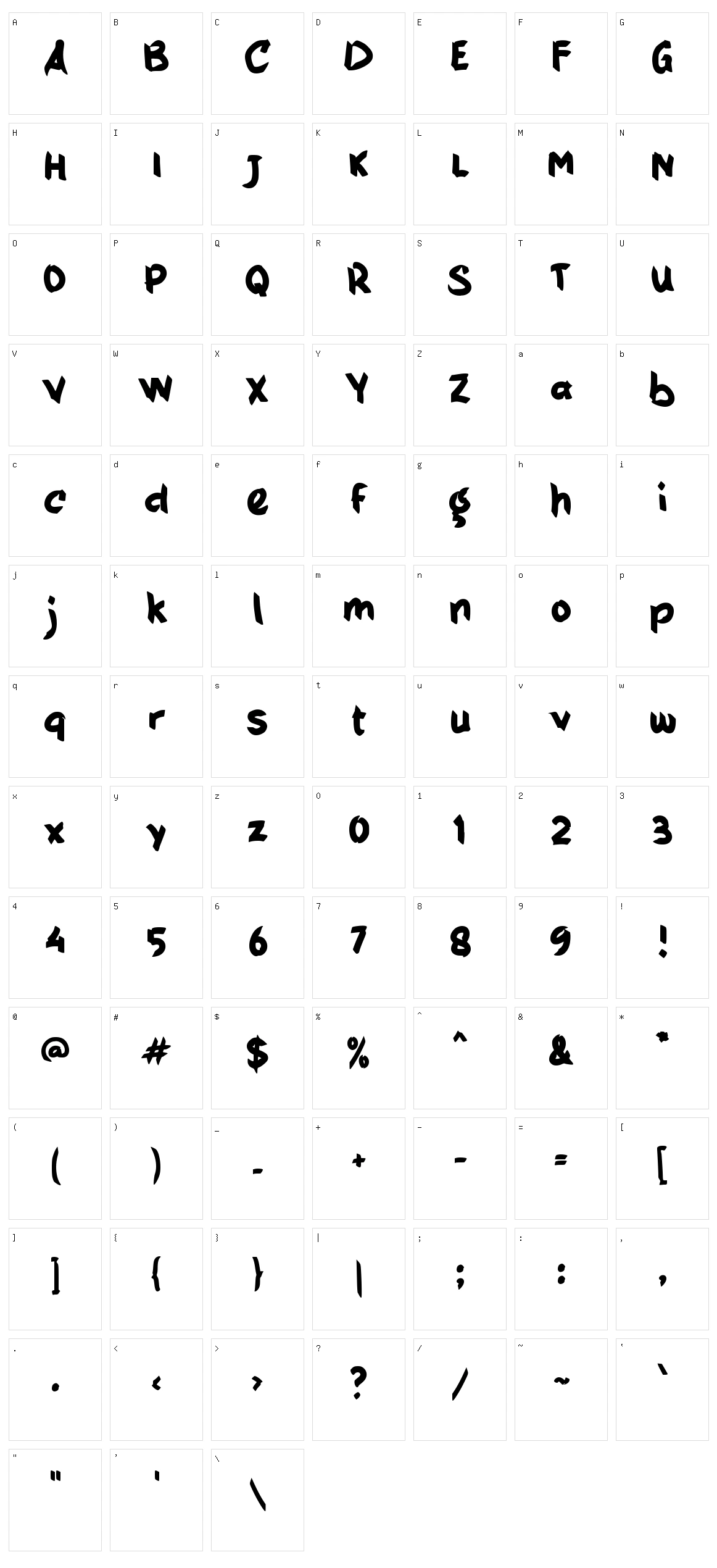 c Cakwe Character Set