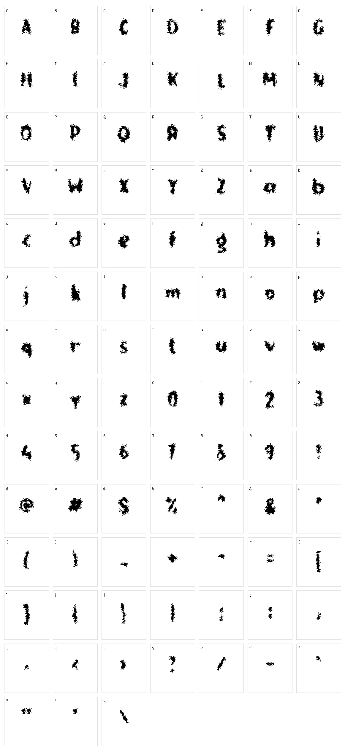 c Cebur Character Set