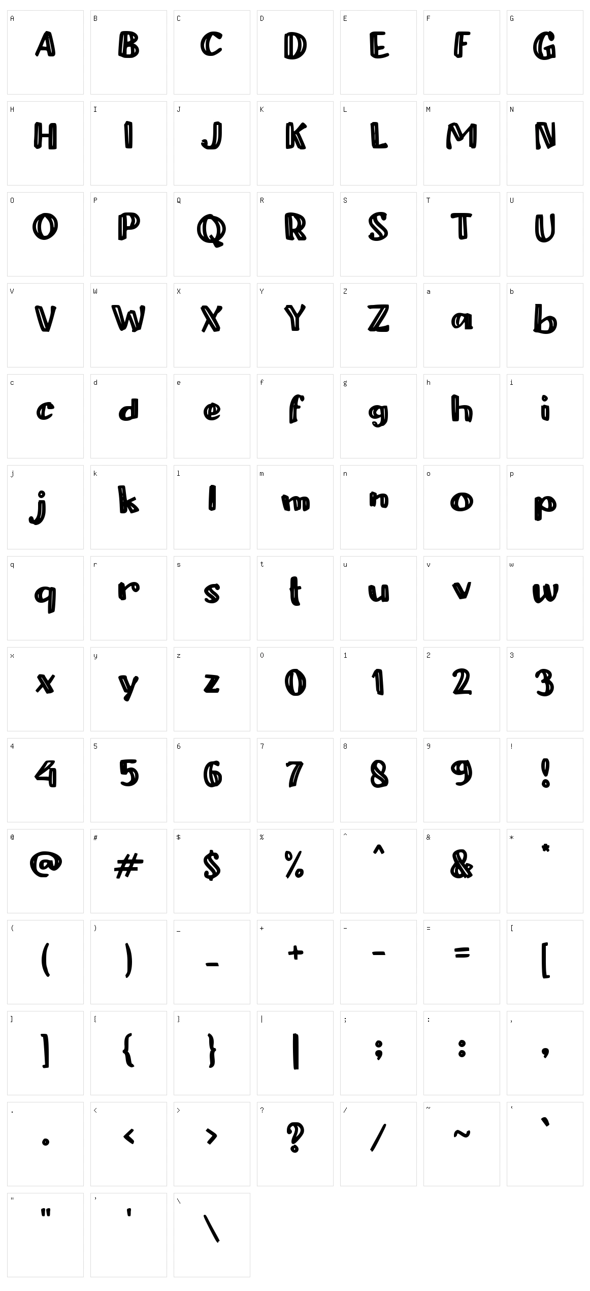 c Centong Character Set