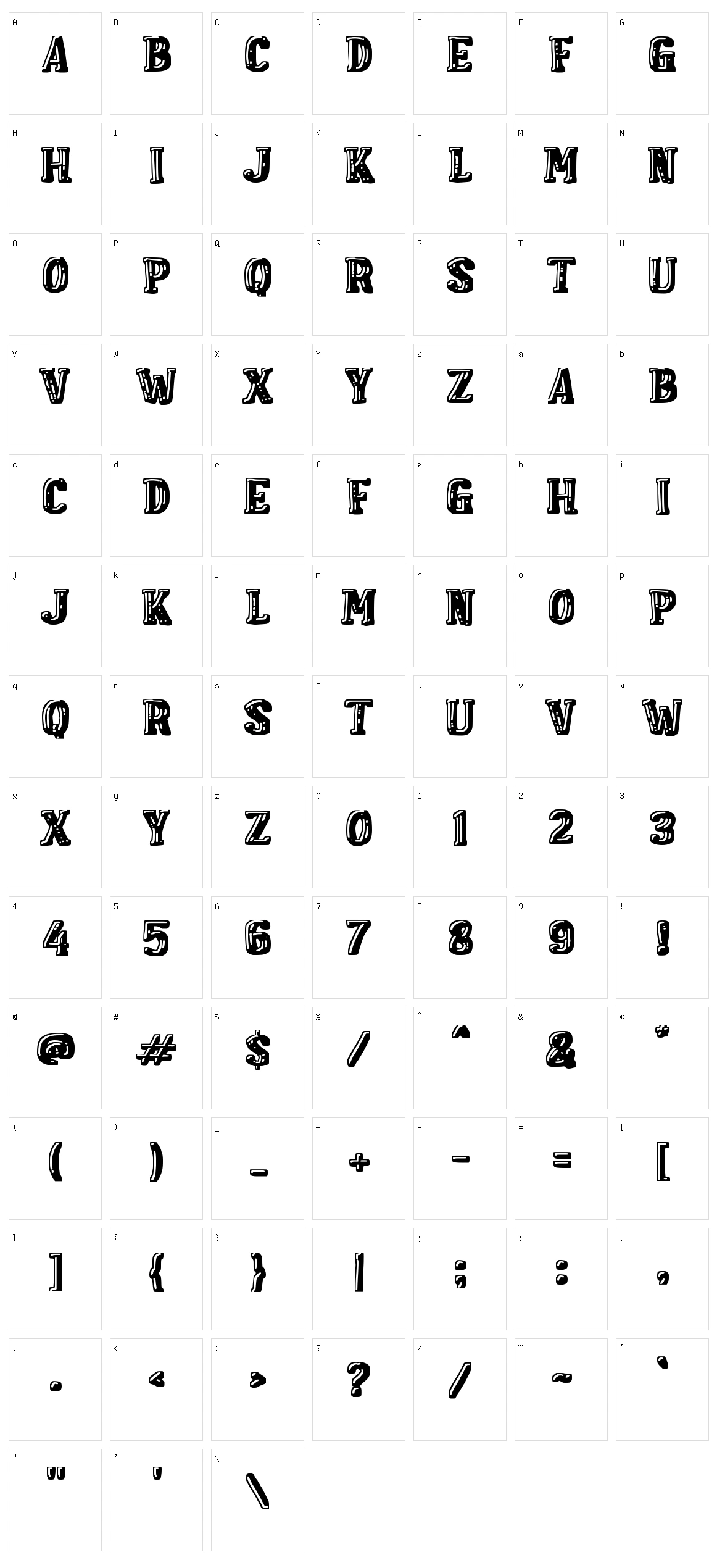 c Cespleng Character Set