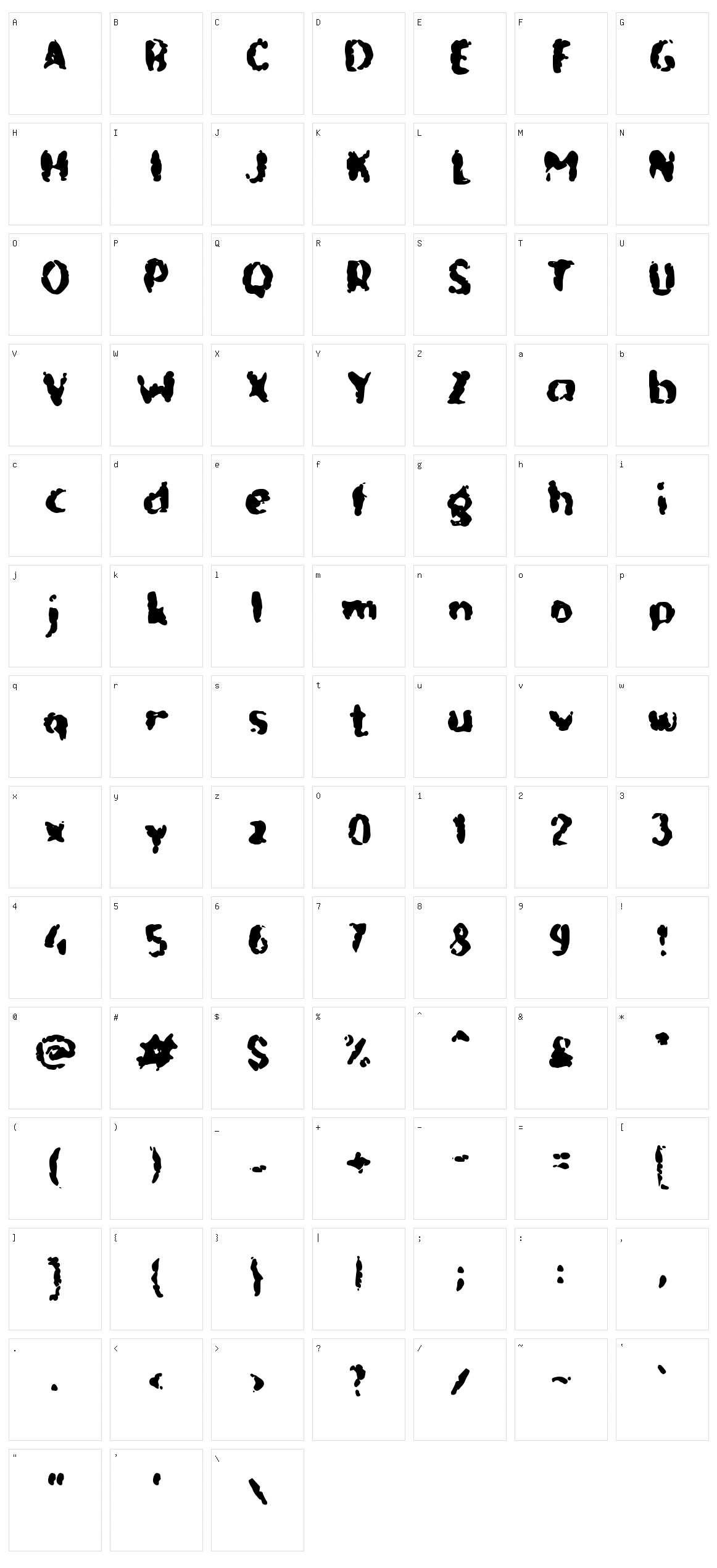 c Cloudy Cloud Character Set