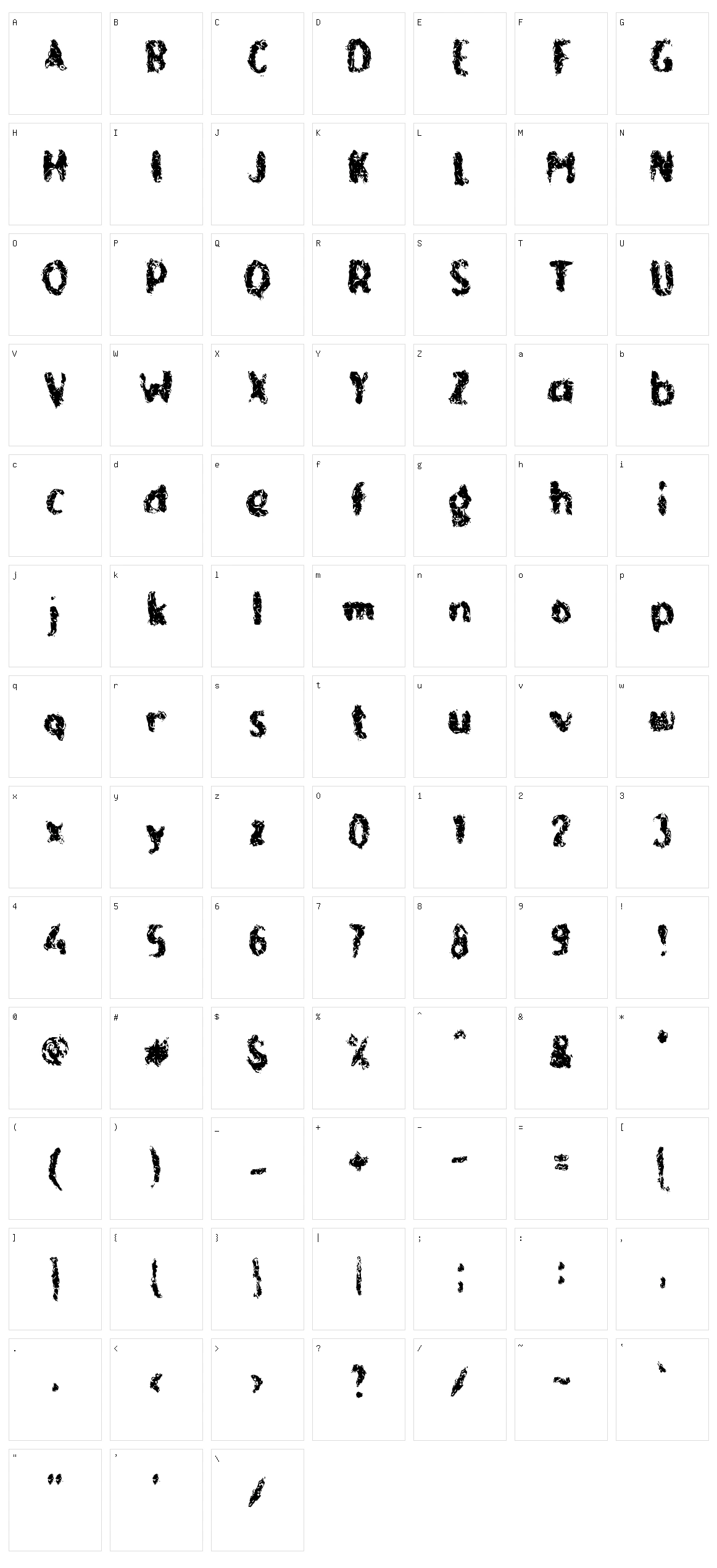 c Cukup Dingin Character Set