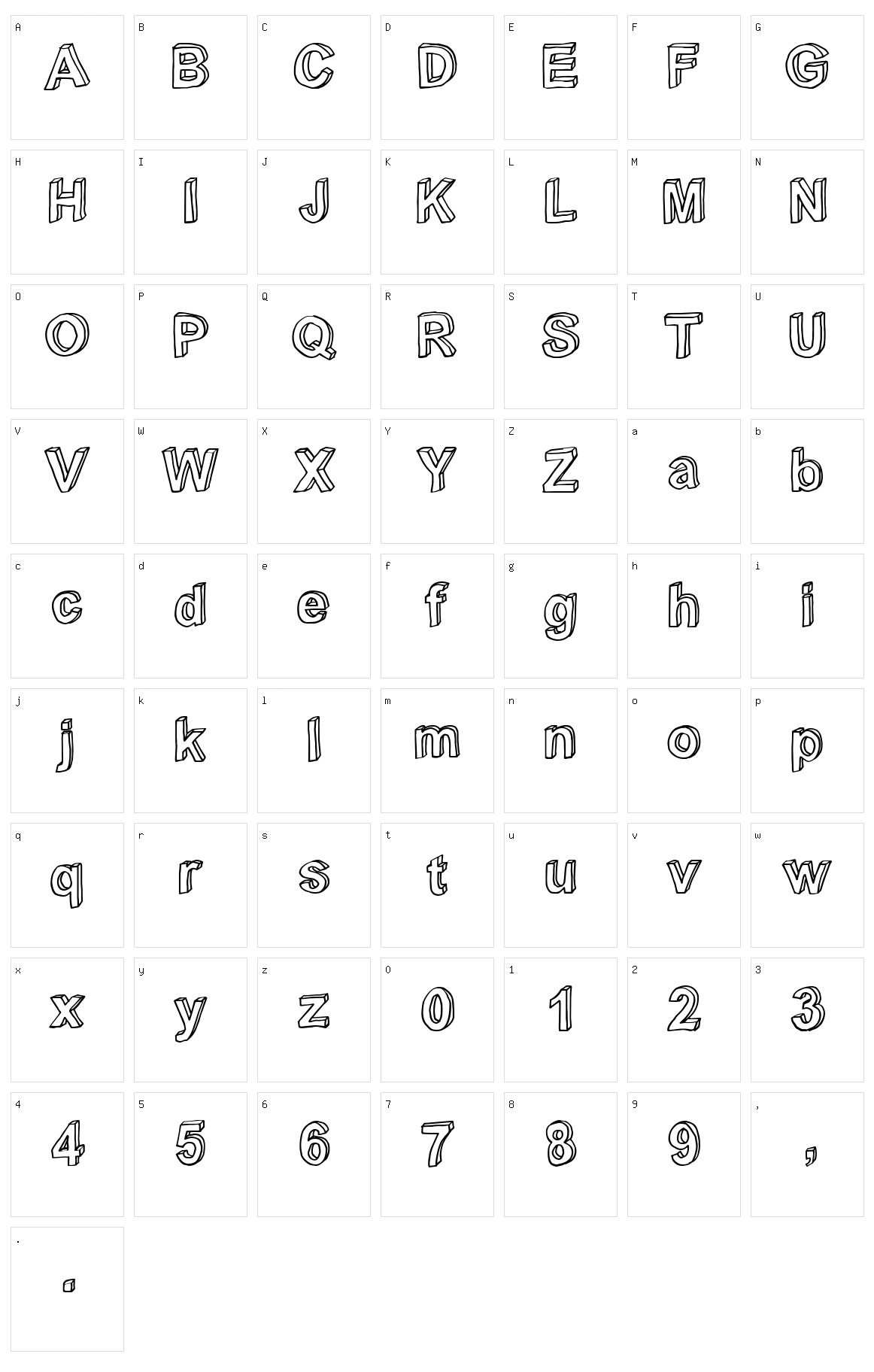 C Rial Character Set