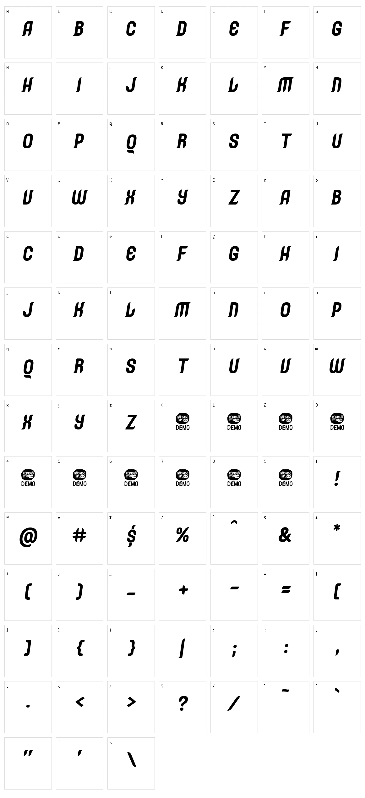 Caleuche Character Set