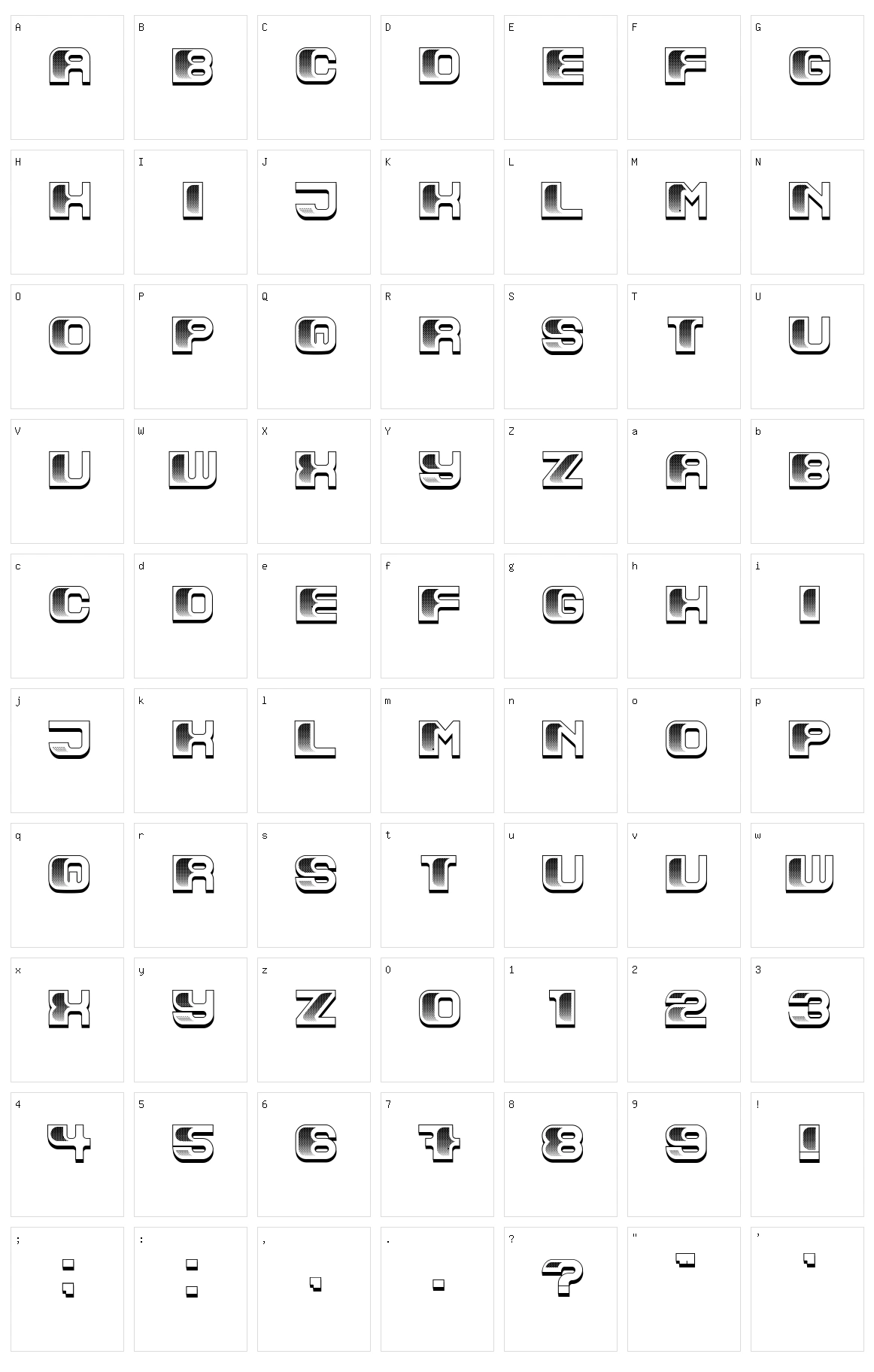 Cannon Character Set